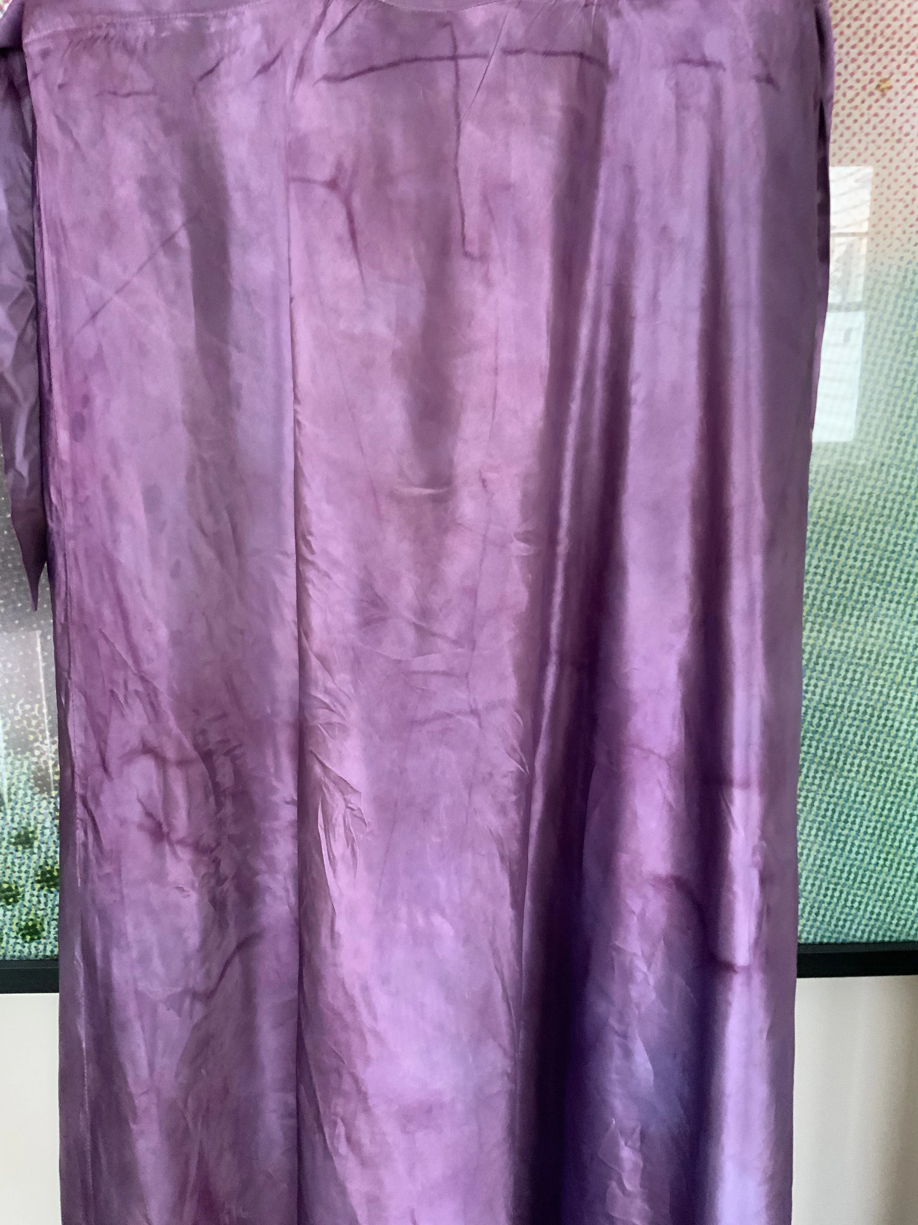 Hand Dyed Satin Nightgown - 50s - 50M