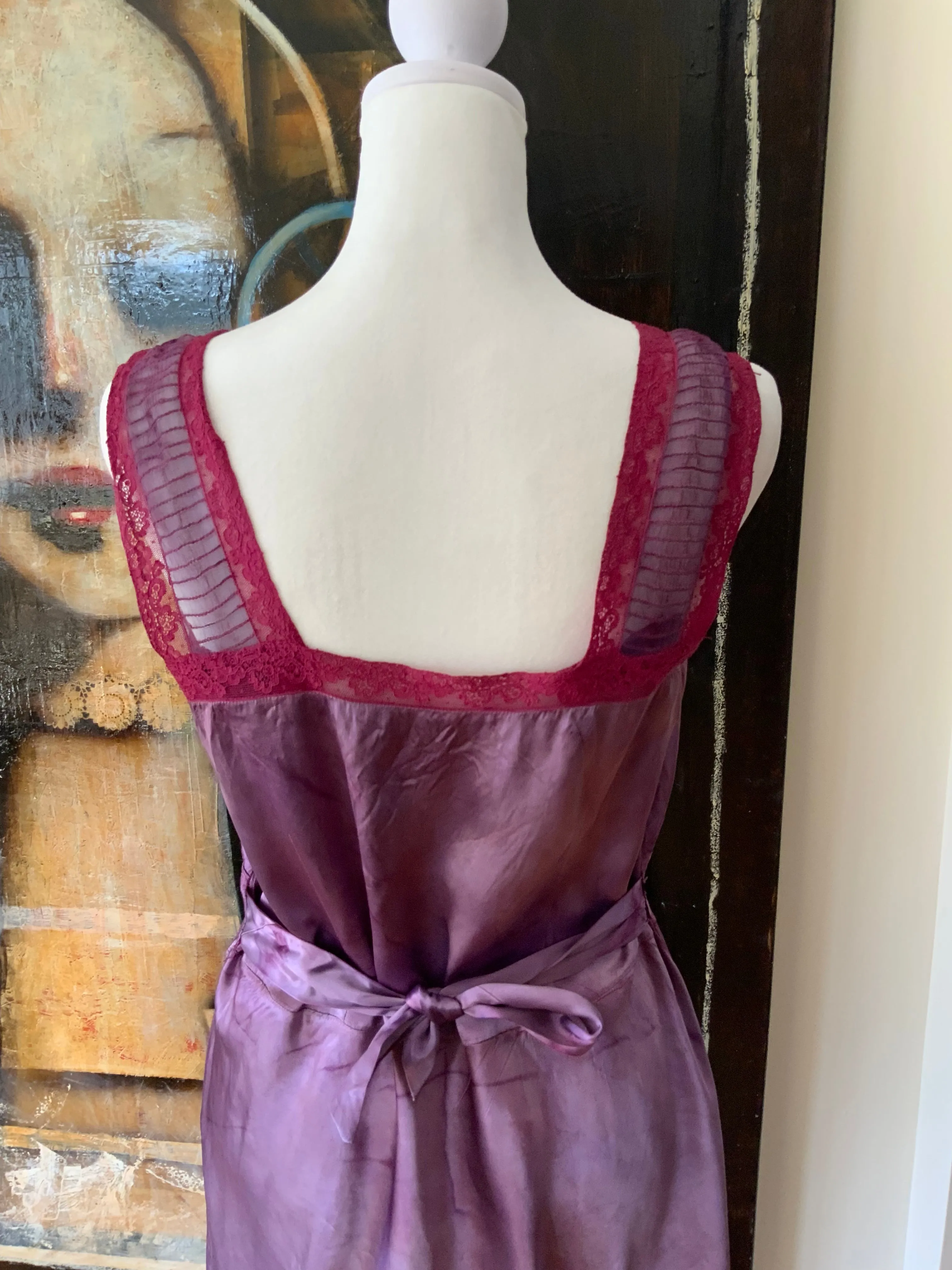 Hand Dyed Satin Nightgown - 50s - 50M