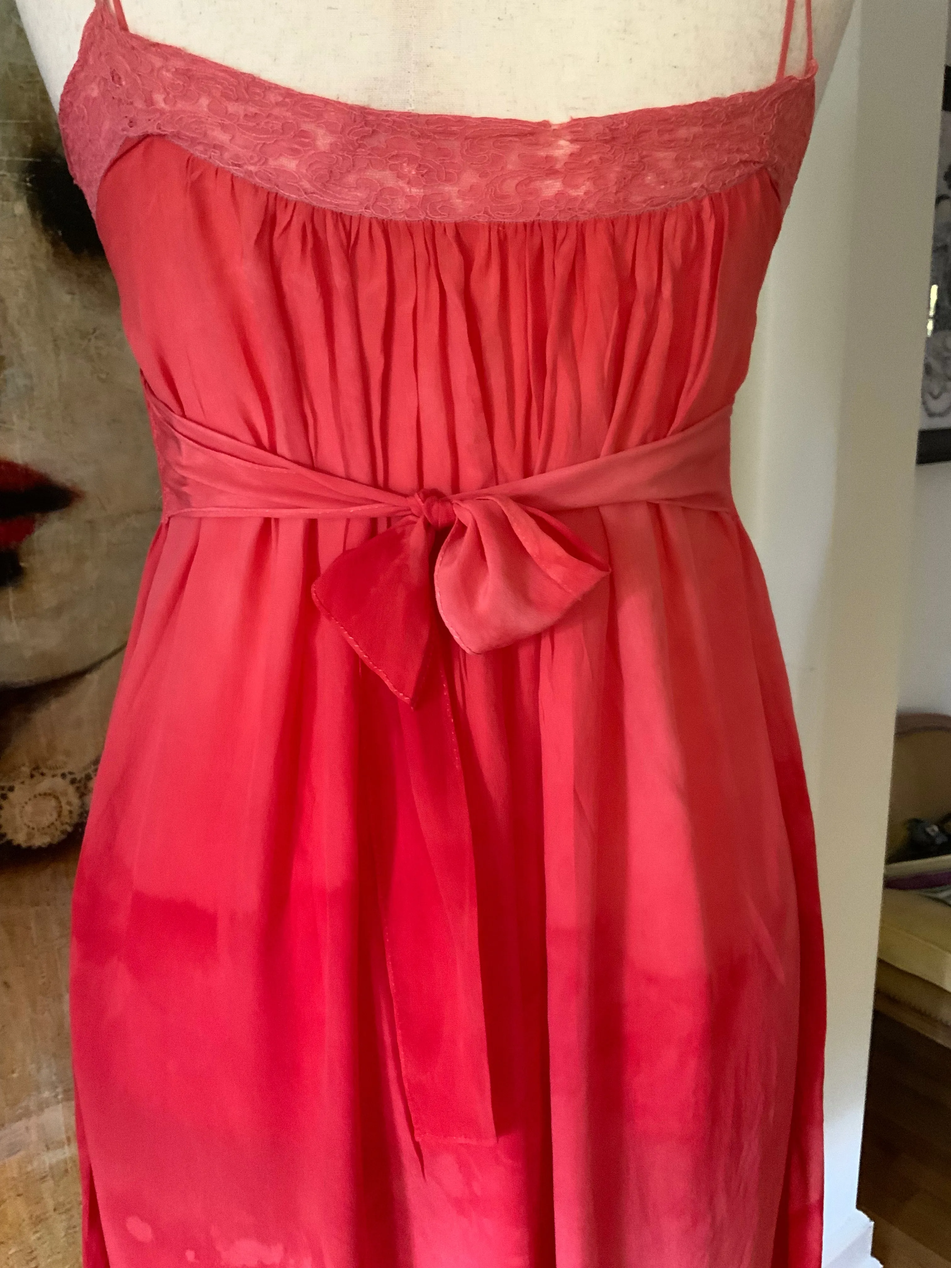 Hand Dyed Silk Dress - 50s -50U
