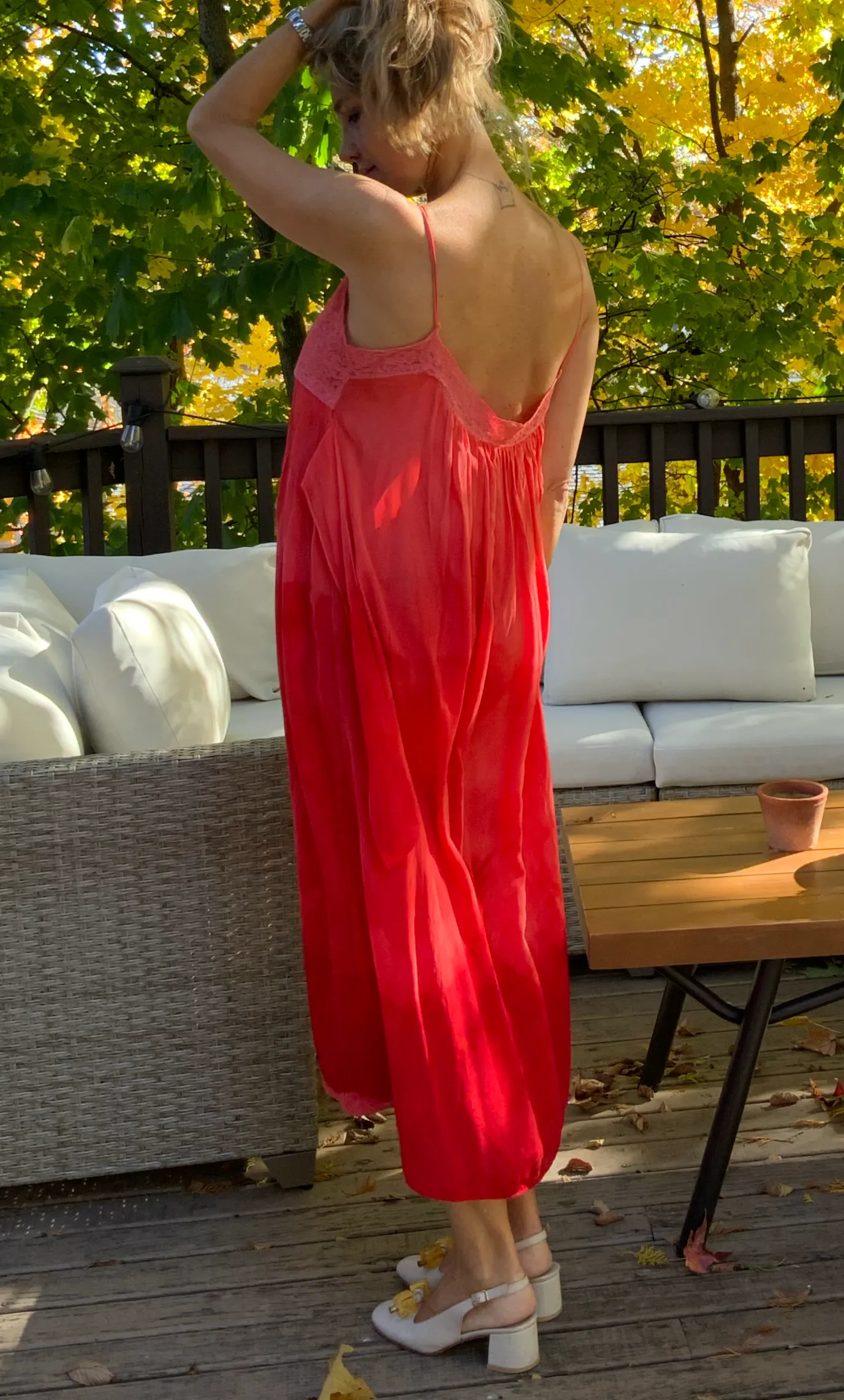 Hand Dyed Silk Dress - 50s -50U