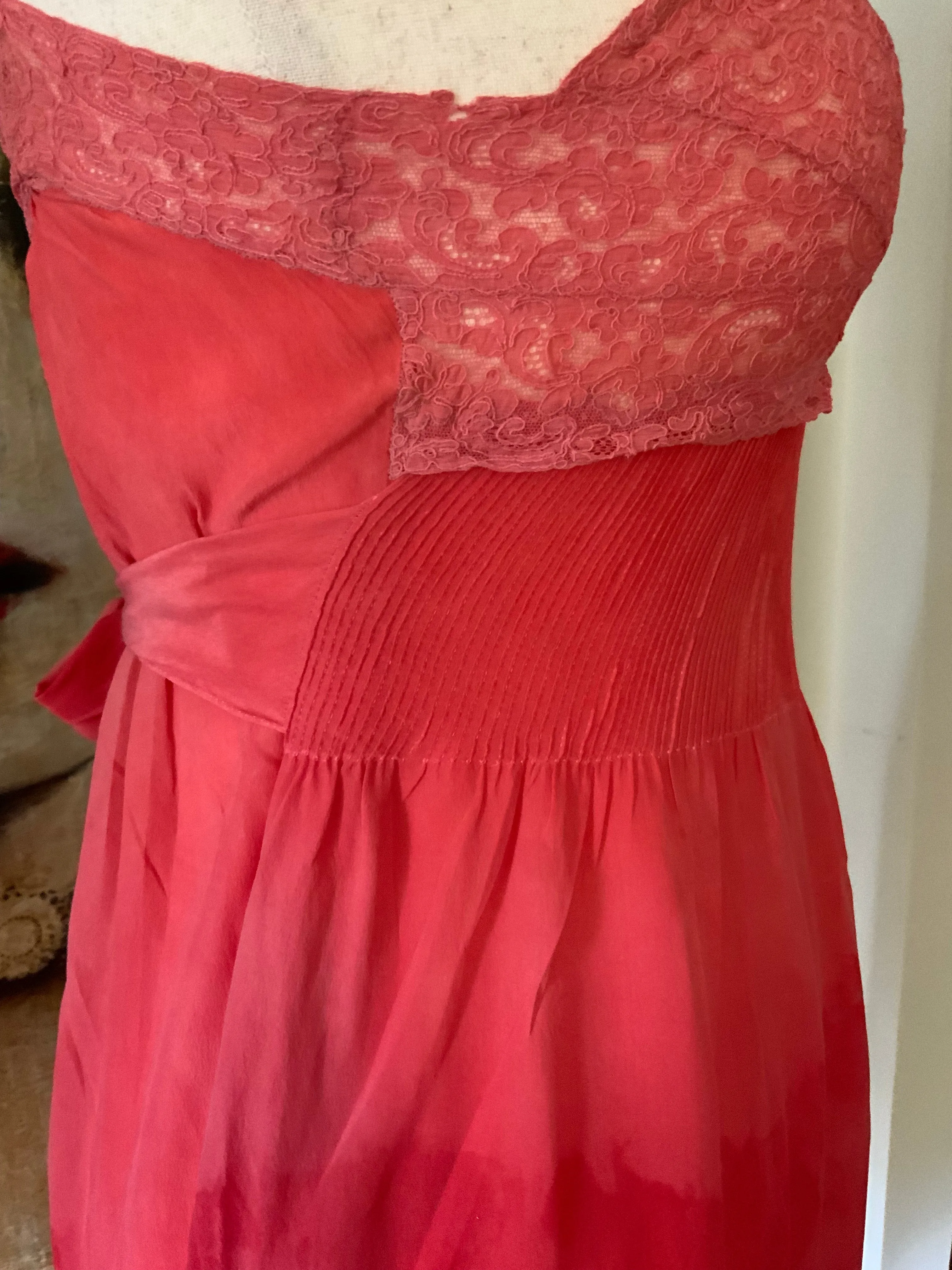 Hand Dyed Silk Dress - 50s -50U