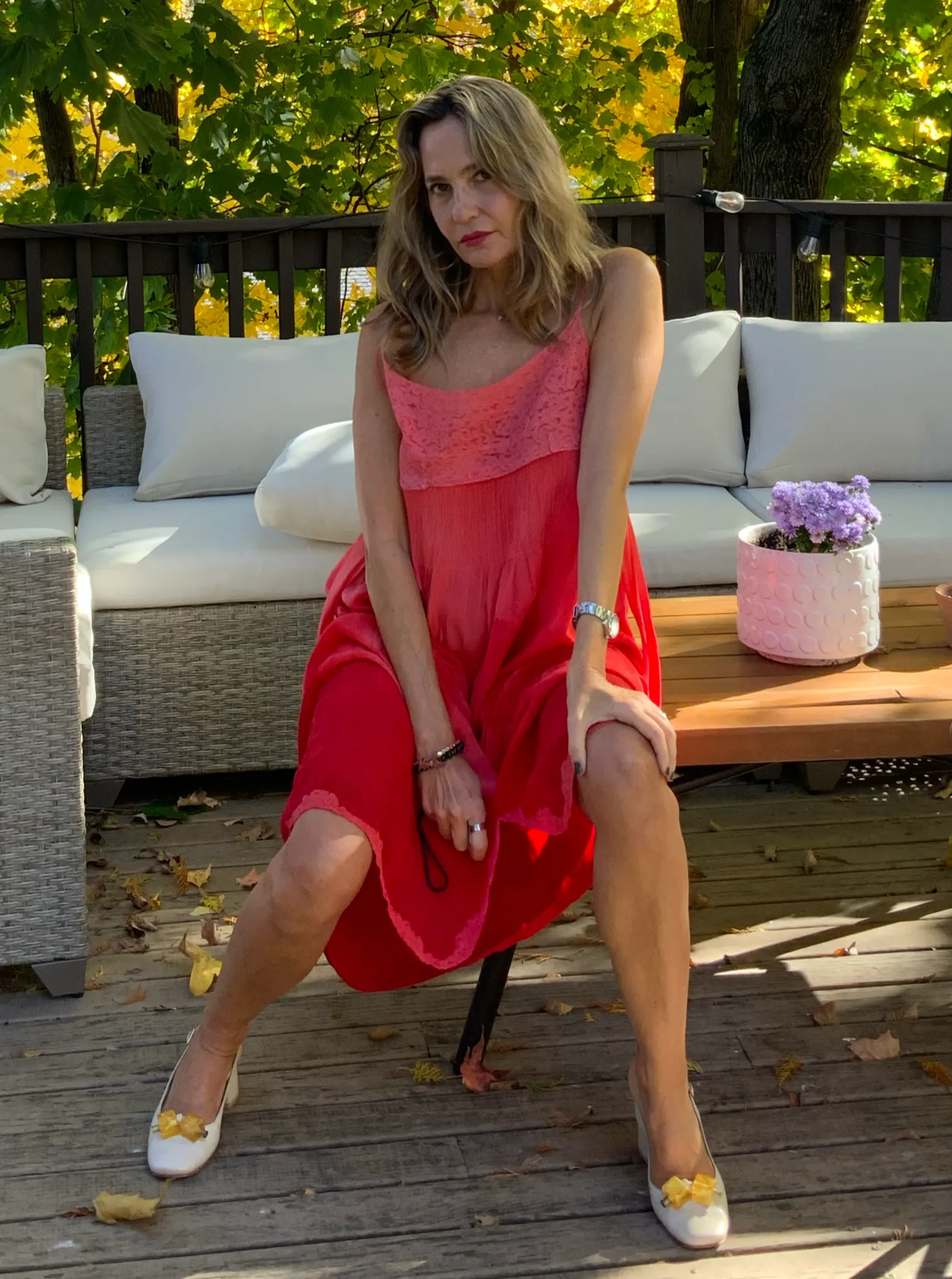 Hand Dyed Silk Dress - 50s -50U