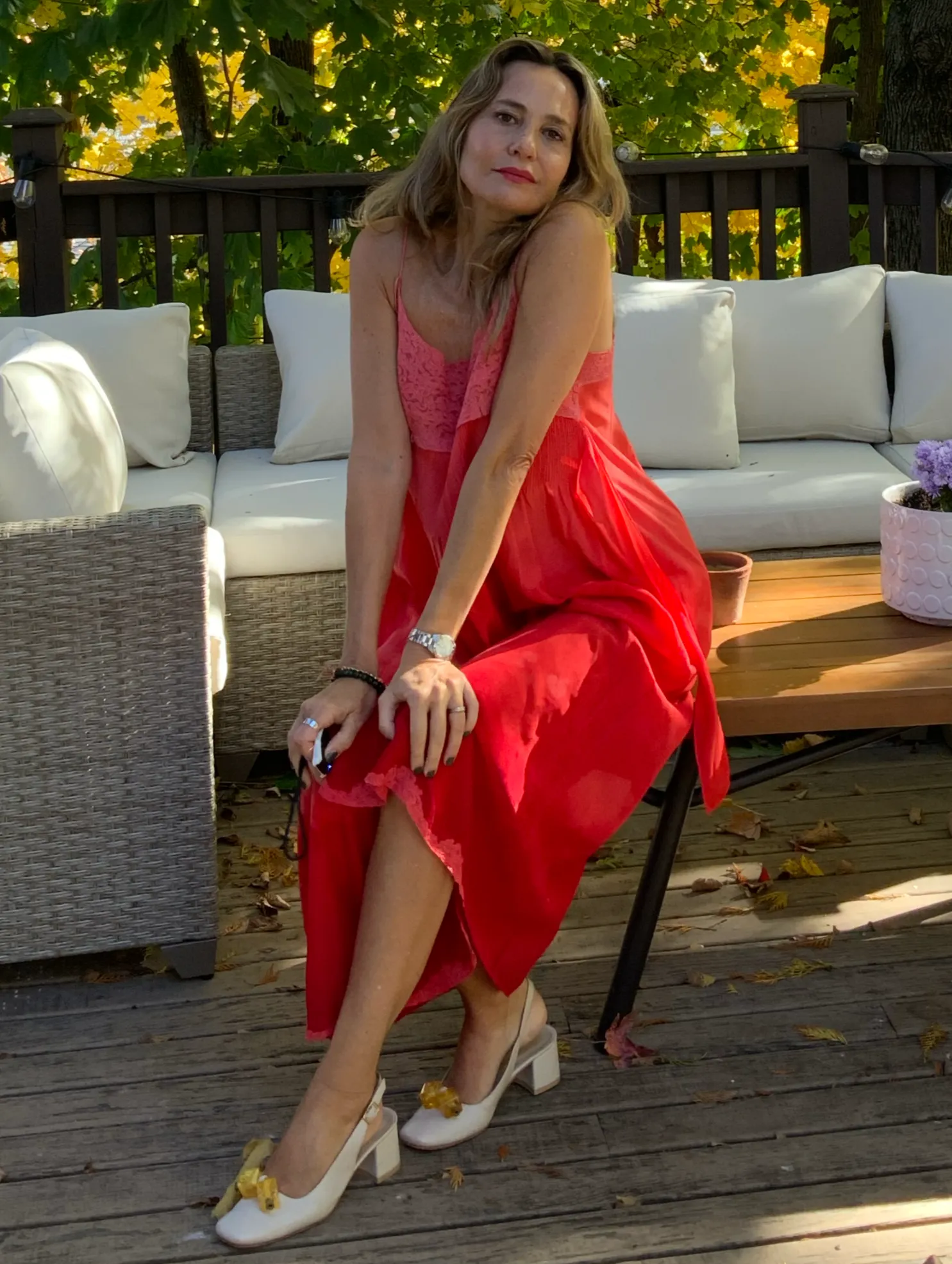 Hand Dyed Silk Dress - 50s -50U