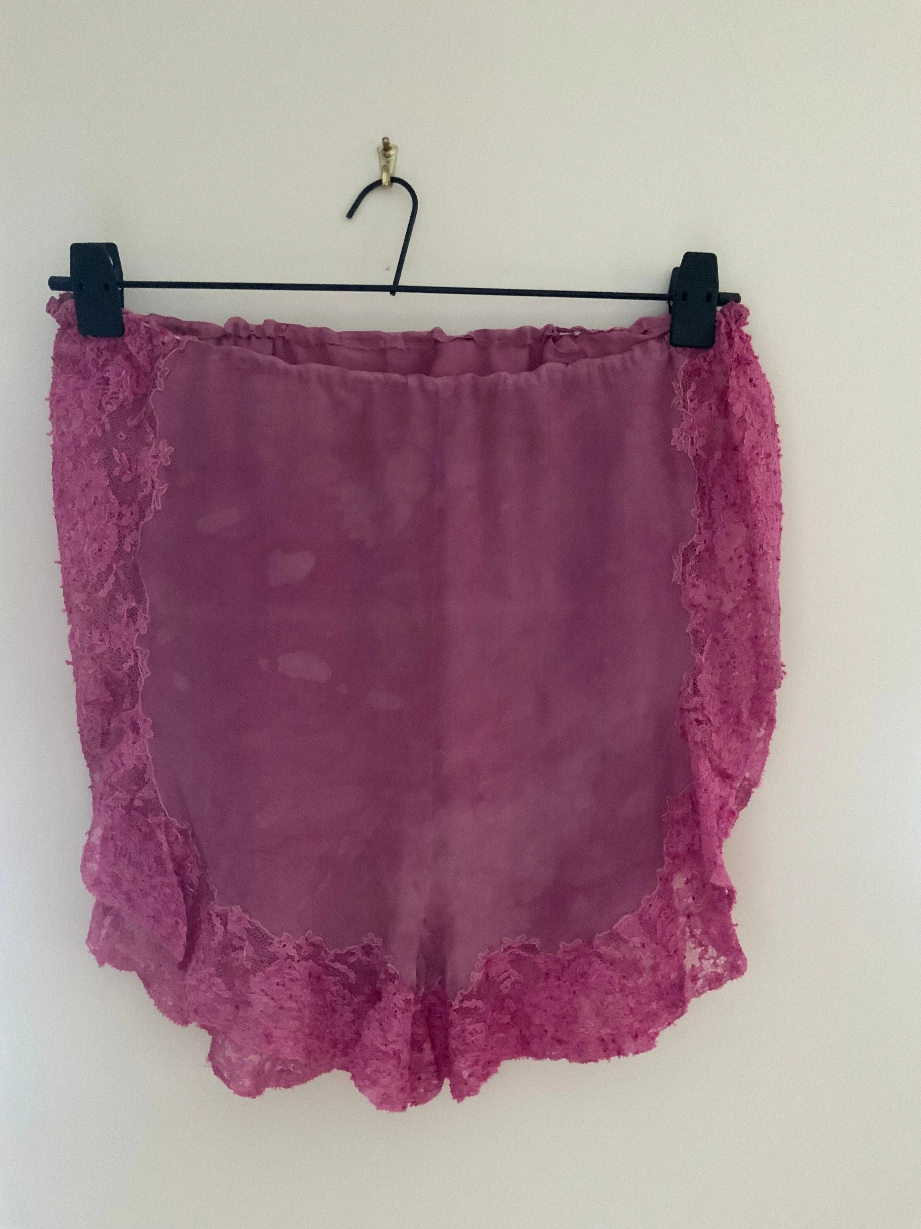 Hand Dyed Silk Lace Tap Pants - 20s - 20G
