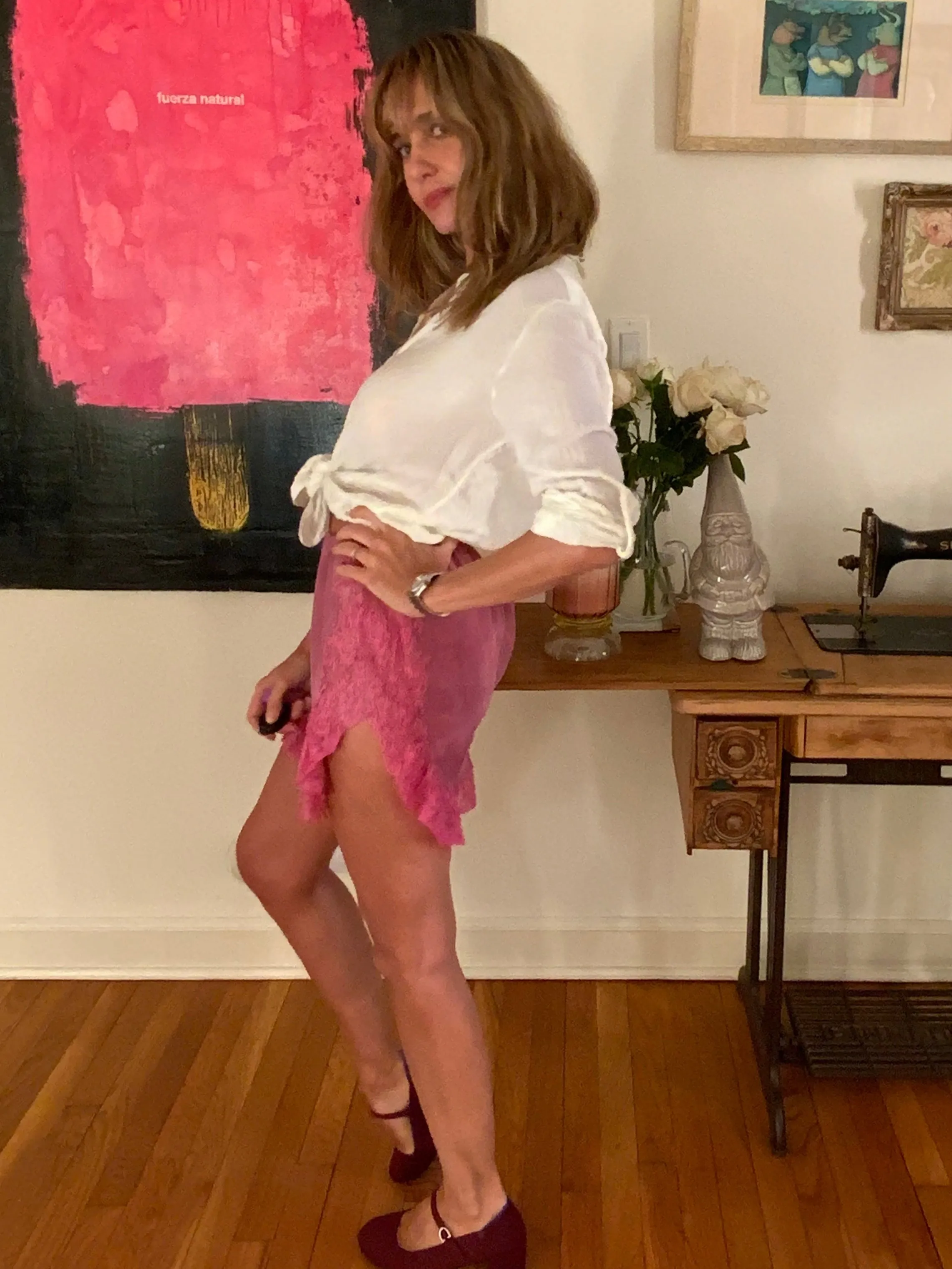 Hand Dyed Silk Lace Tap Pants - 20s - 20G