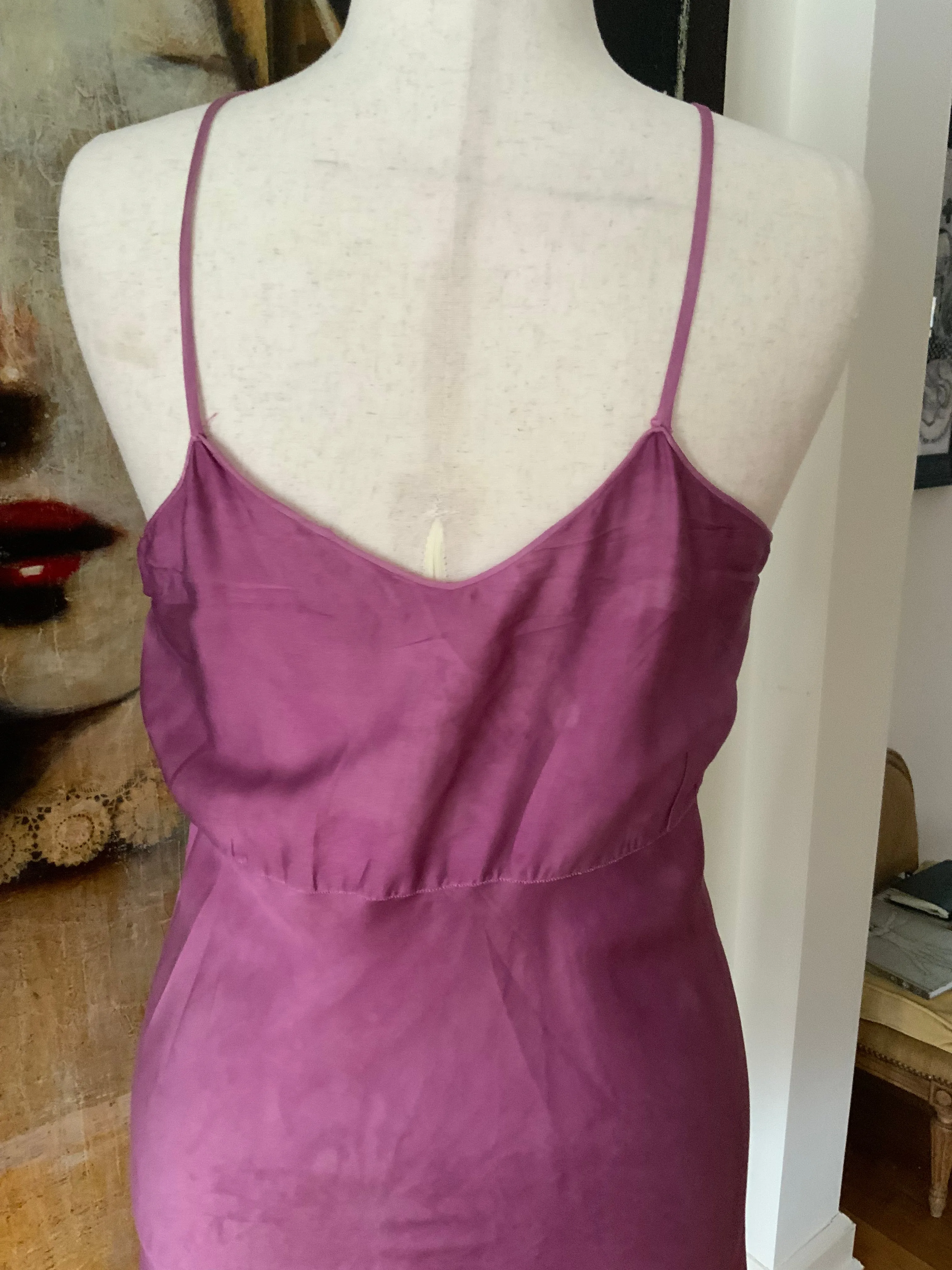 Hand Dyed Slip Dress - 50s - 50L