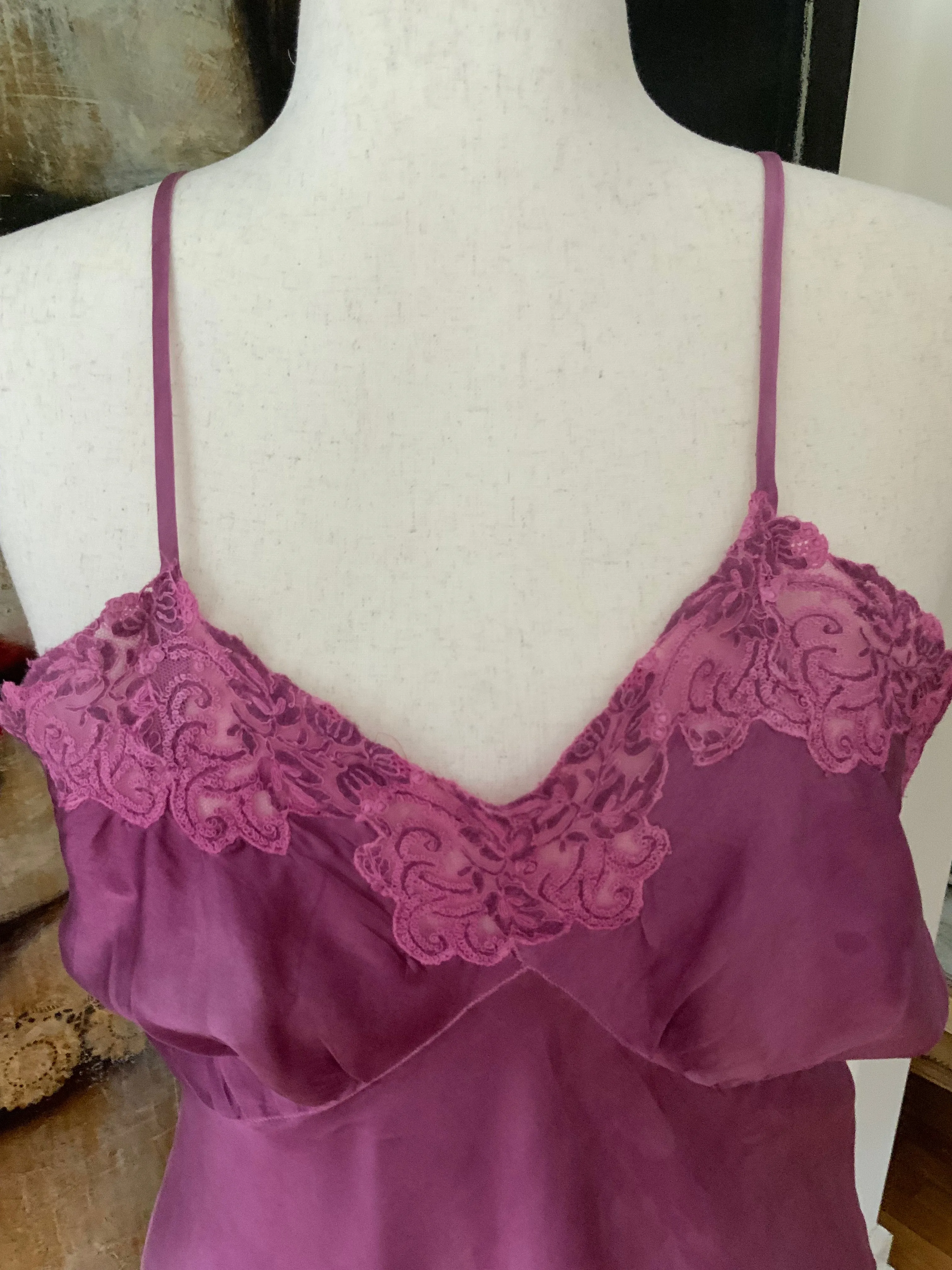 Hand Dyed Slip Dress - 50s - 50L