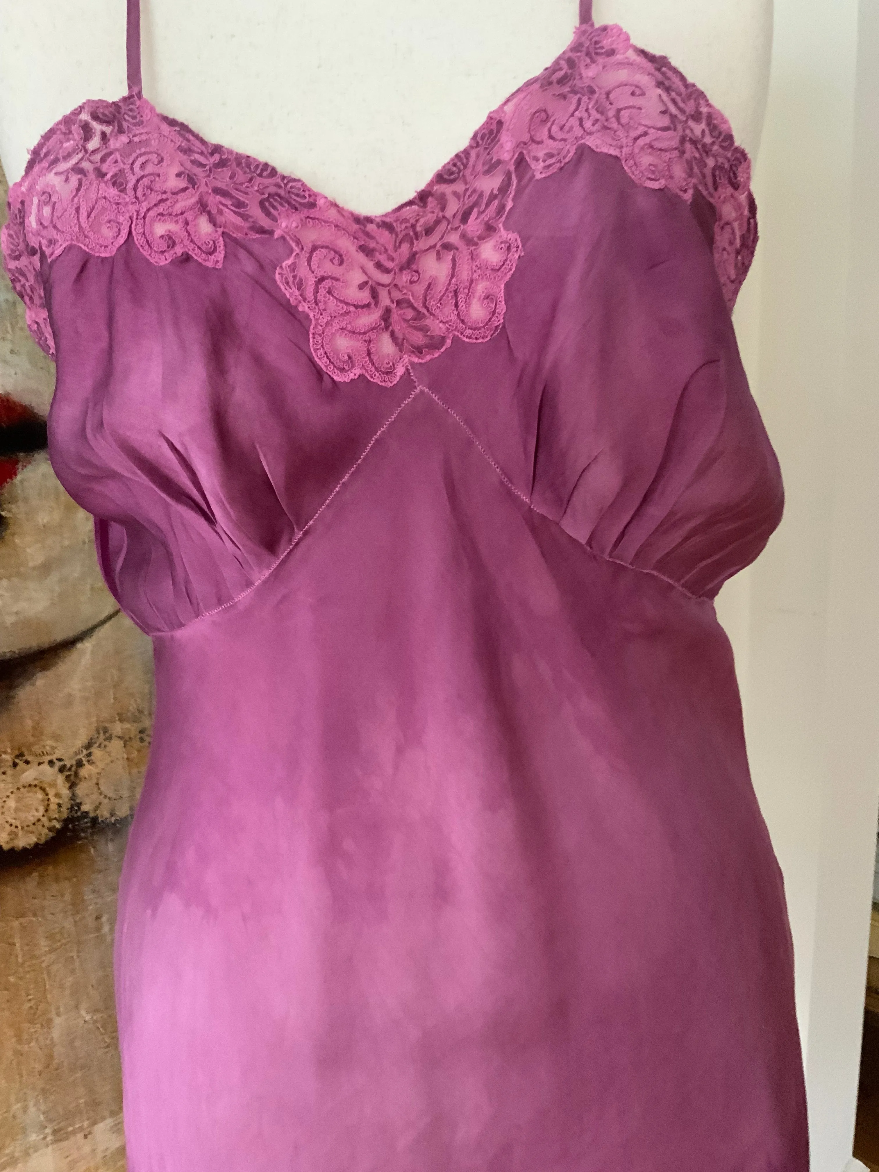 Hand Dyed Slip Dress - 50s - 50L