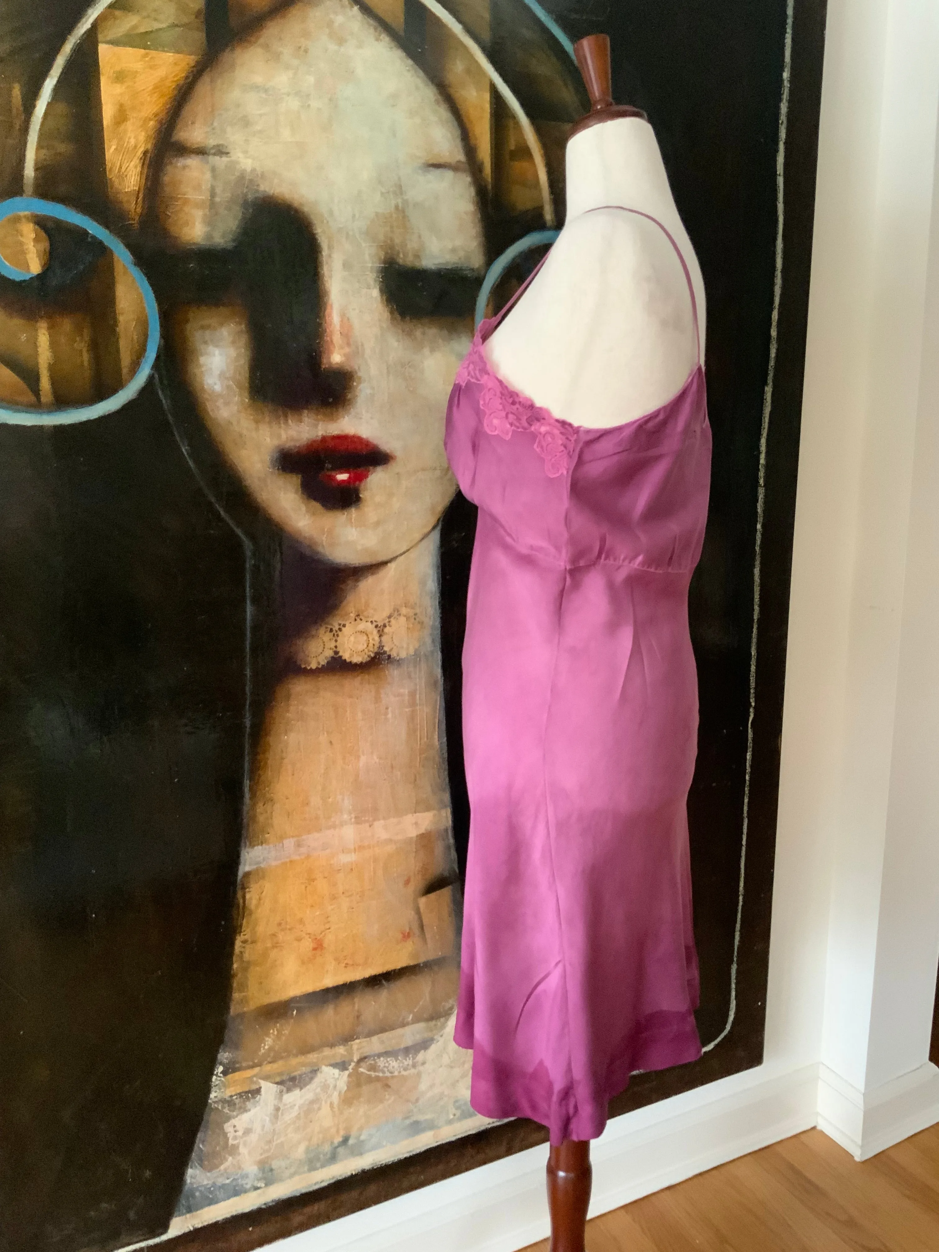 Hand Dyed Slip Dress - 50s - 50L