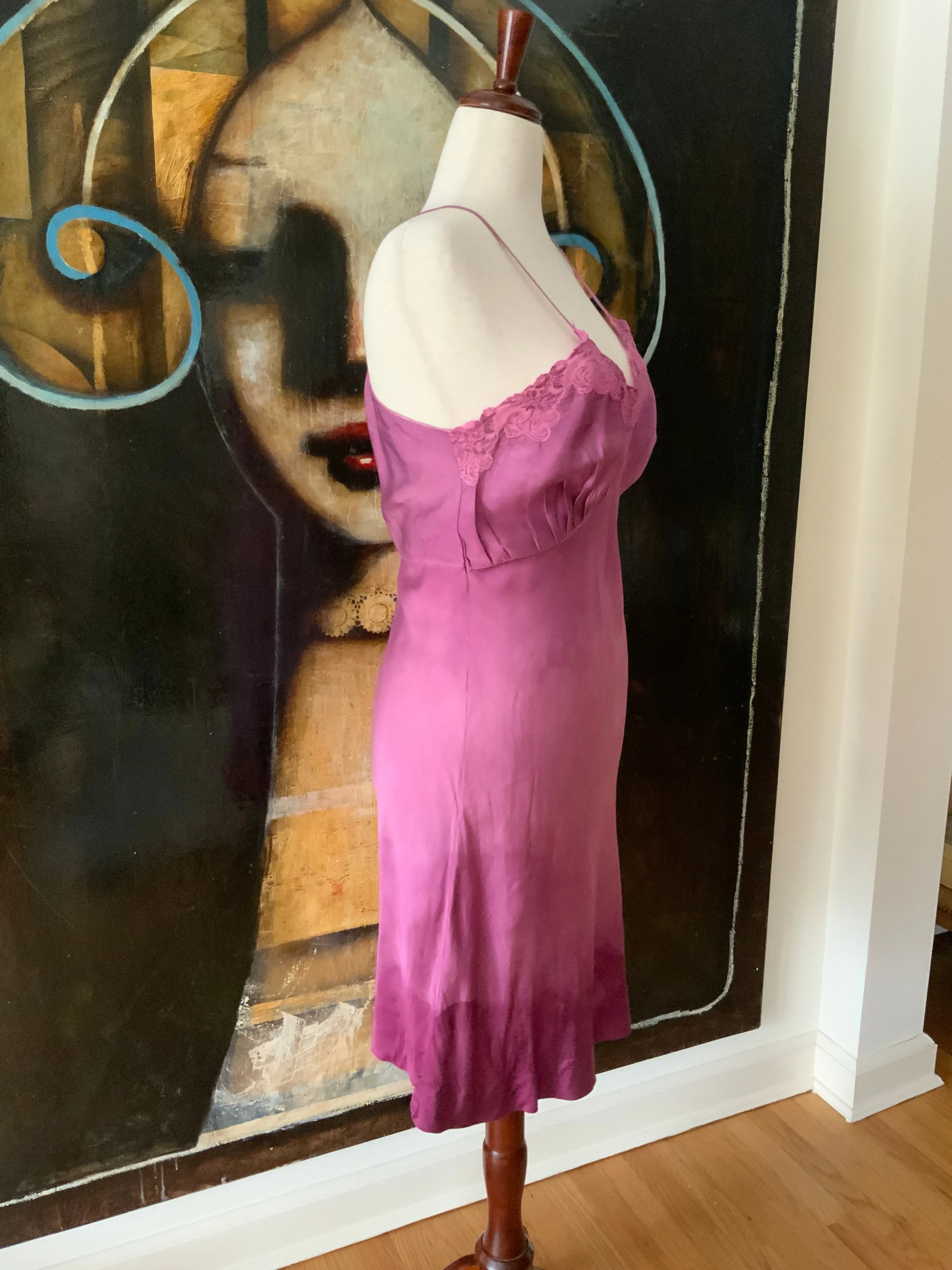 Hand Dyed Slip Dress - 50s - 50L
