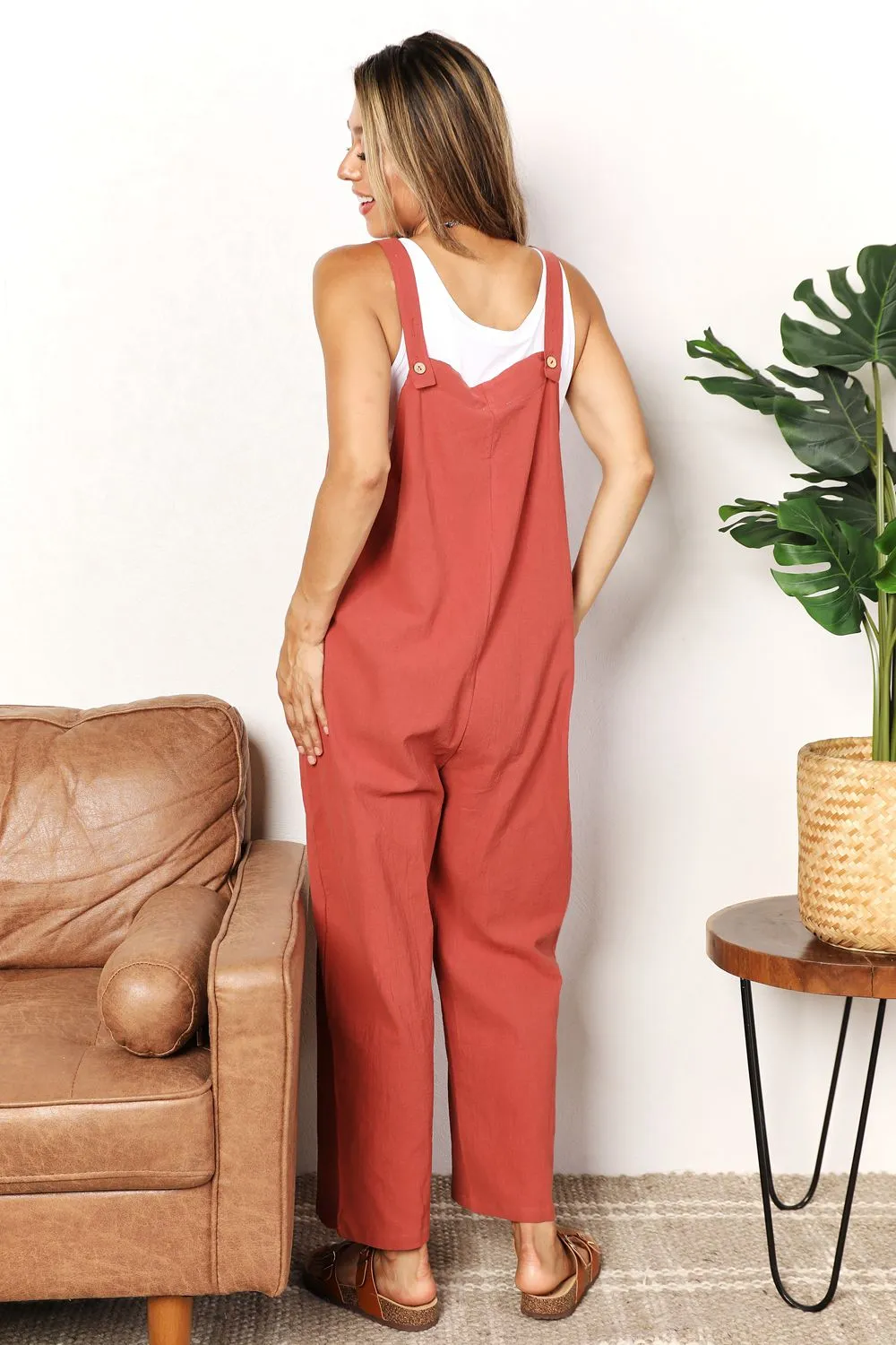Hazel Blues® |  Double Take Wide Leg Overalls with Front Pockets