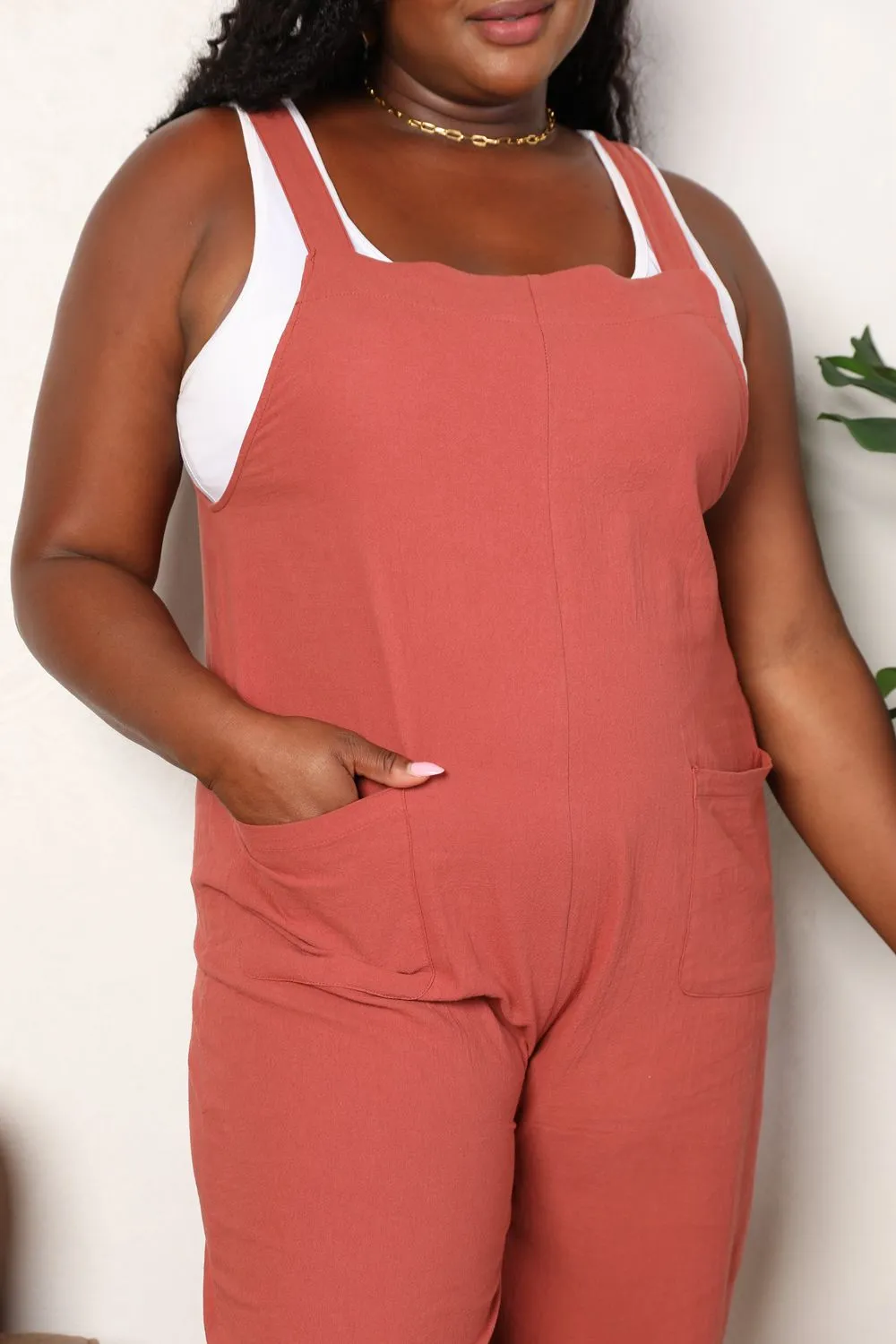 Hazel Blues® |  Double Take Wide Leg Overalls with Front Pockets