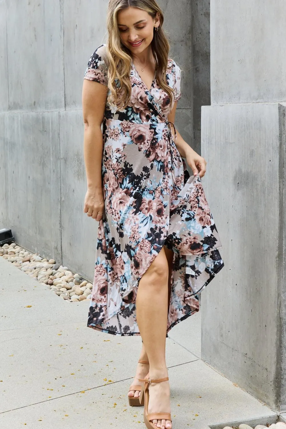 Hazel Blues® |  Heimish Give Me Roses Floral Maxi Wrap Dress