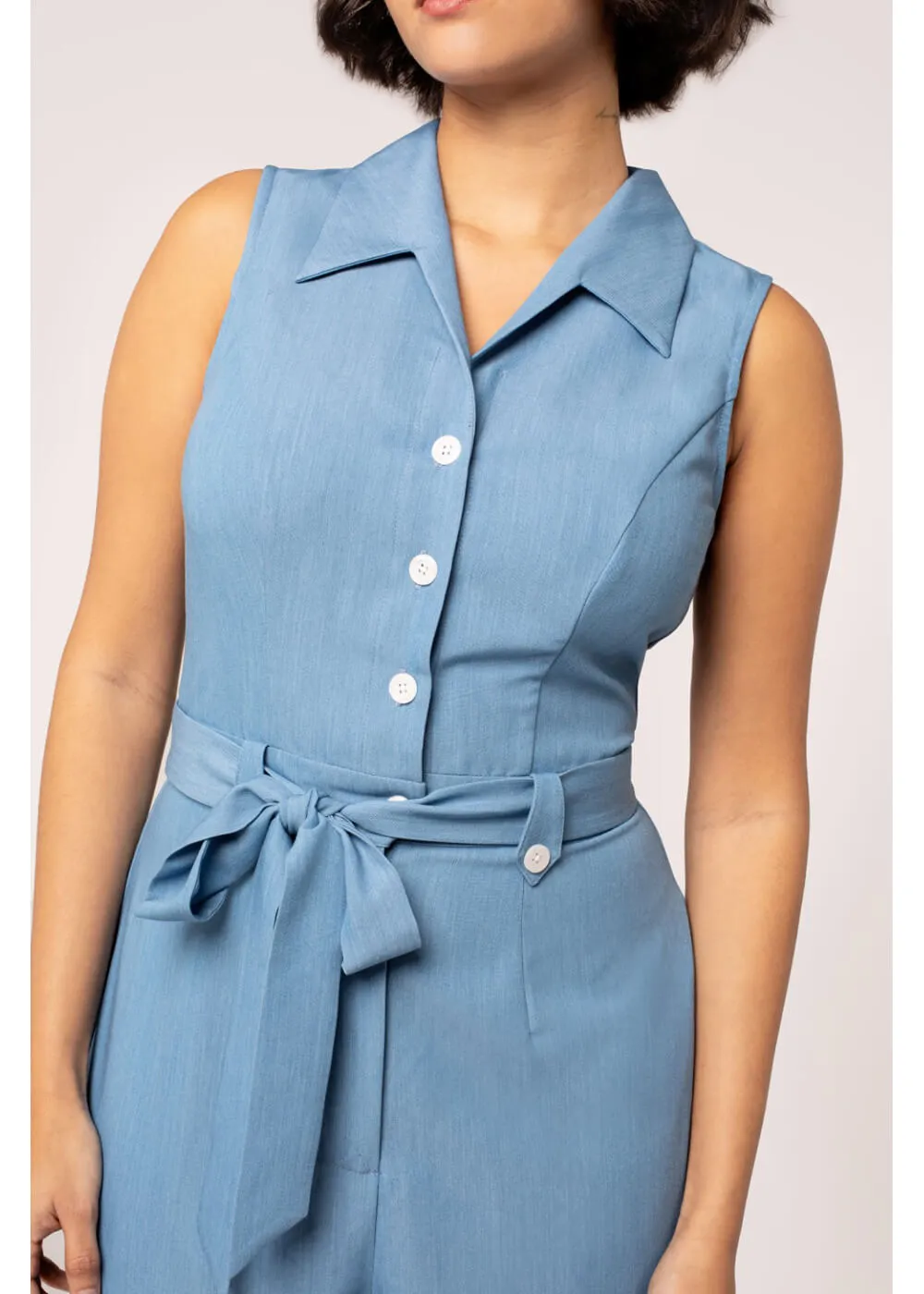 Hell Bunny Rylee Jumpsuit Blue