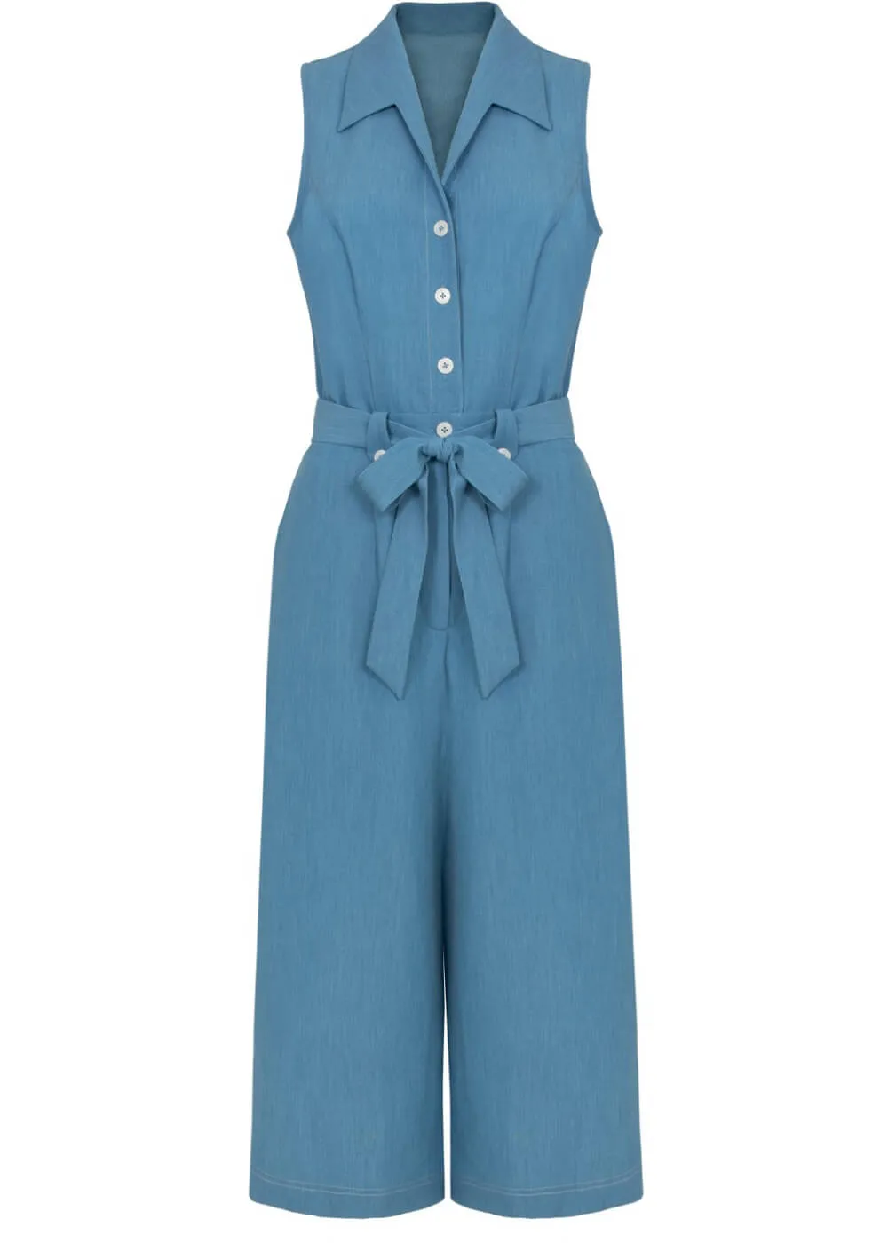 Hell Bunny Rylee Jumpsuit Blue