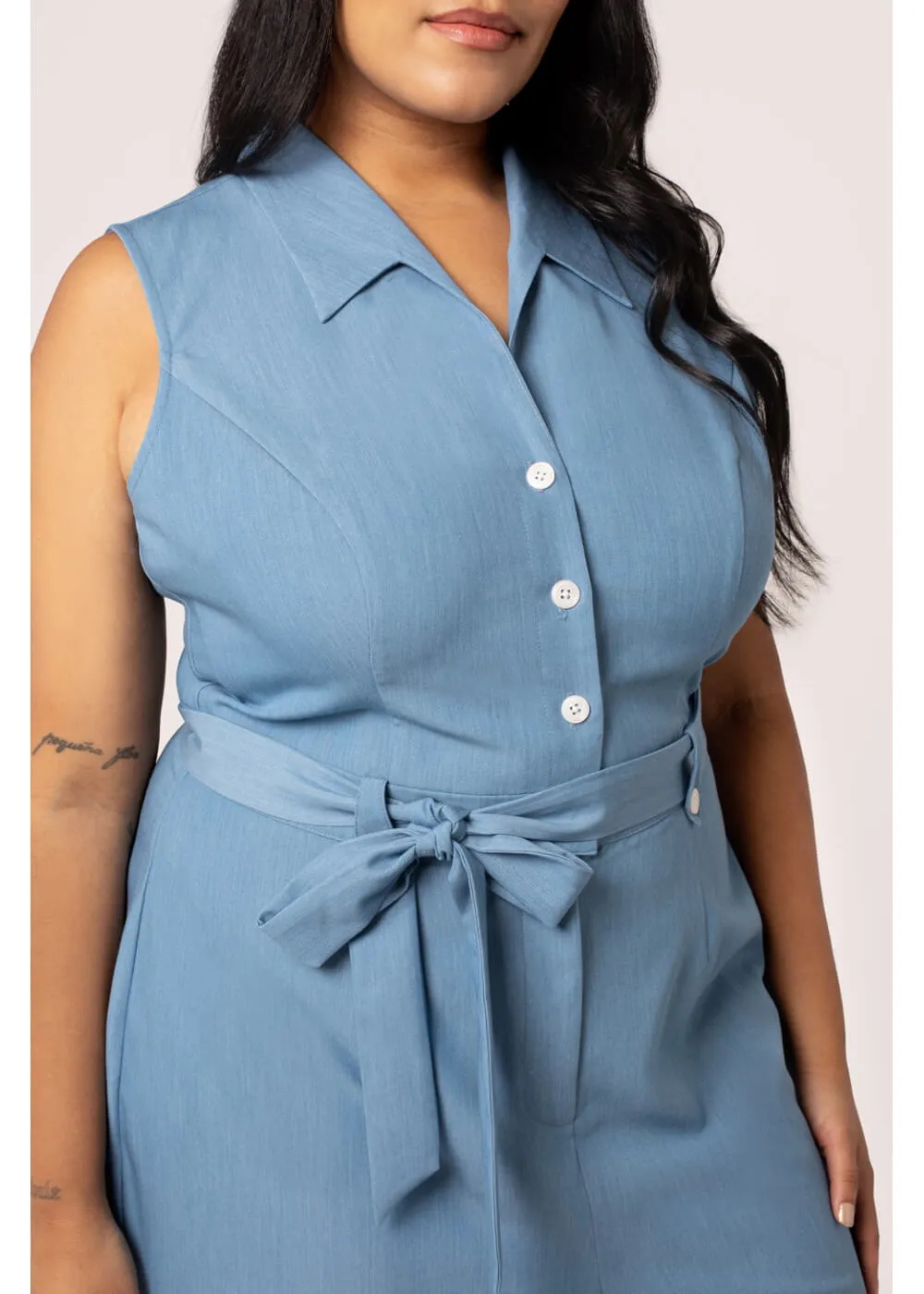 Hell Bunny Rylee Jumpsuit Blue