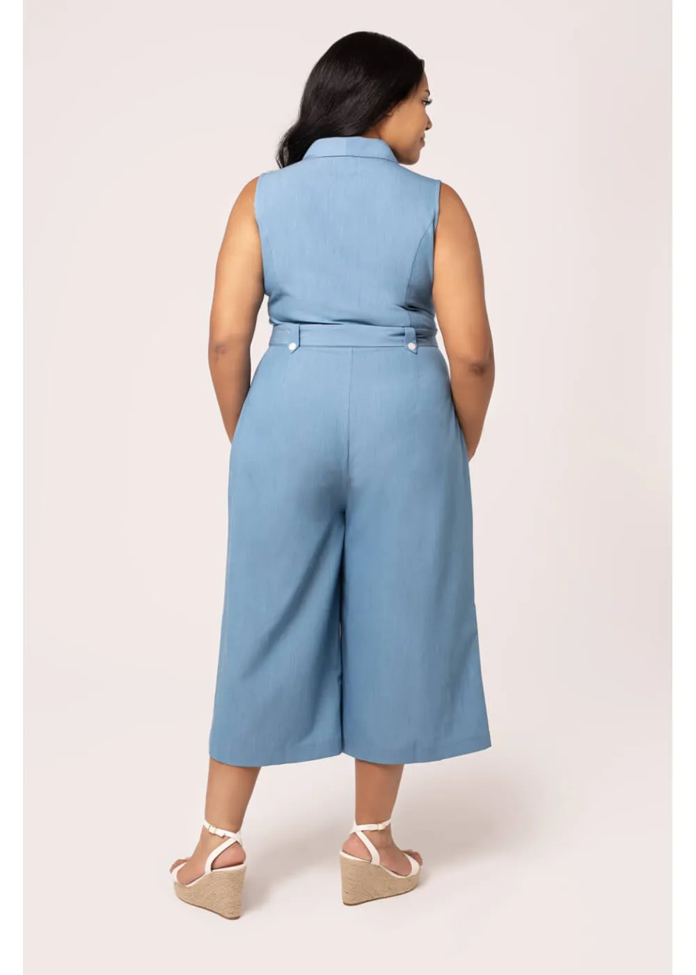 Hell Bunny Rylee Jumpsuit Blue