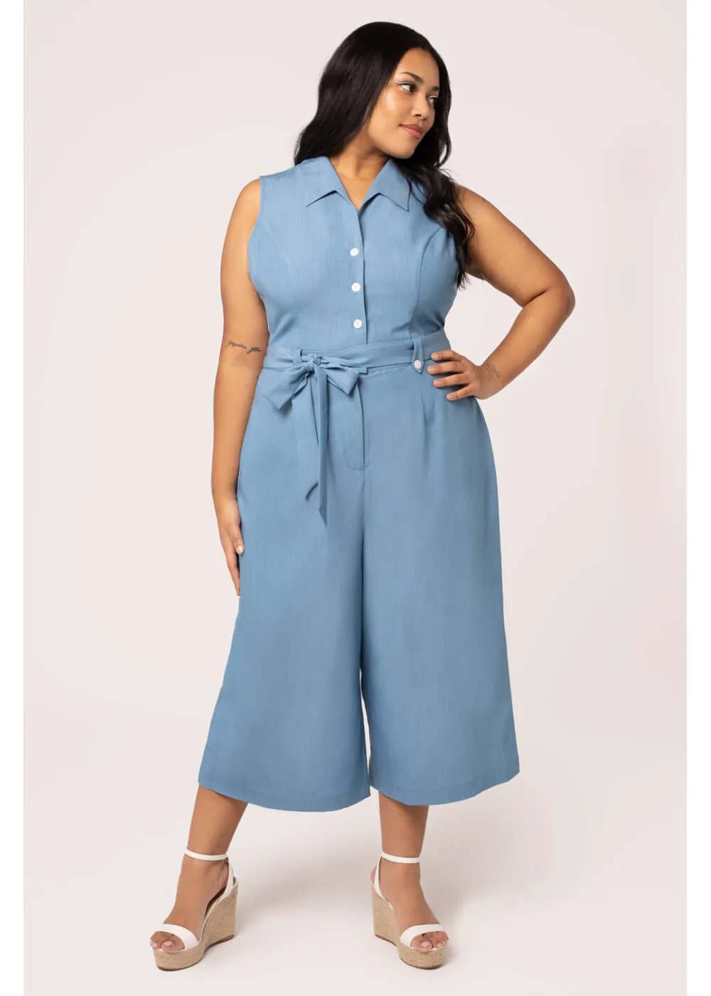 Hell Bunny Rylee Jumpsuit Blue