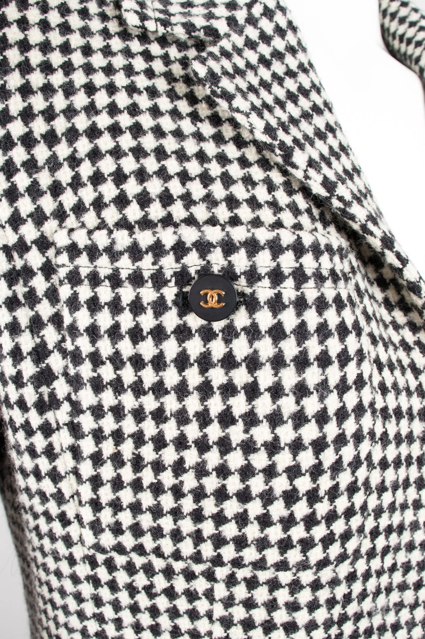 Hook Front Houndstooth Jacket