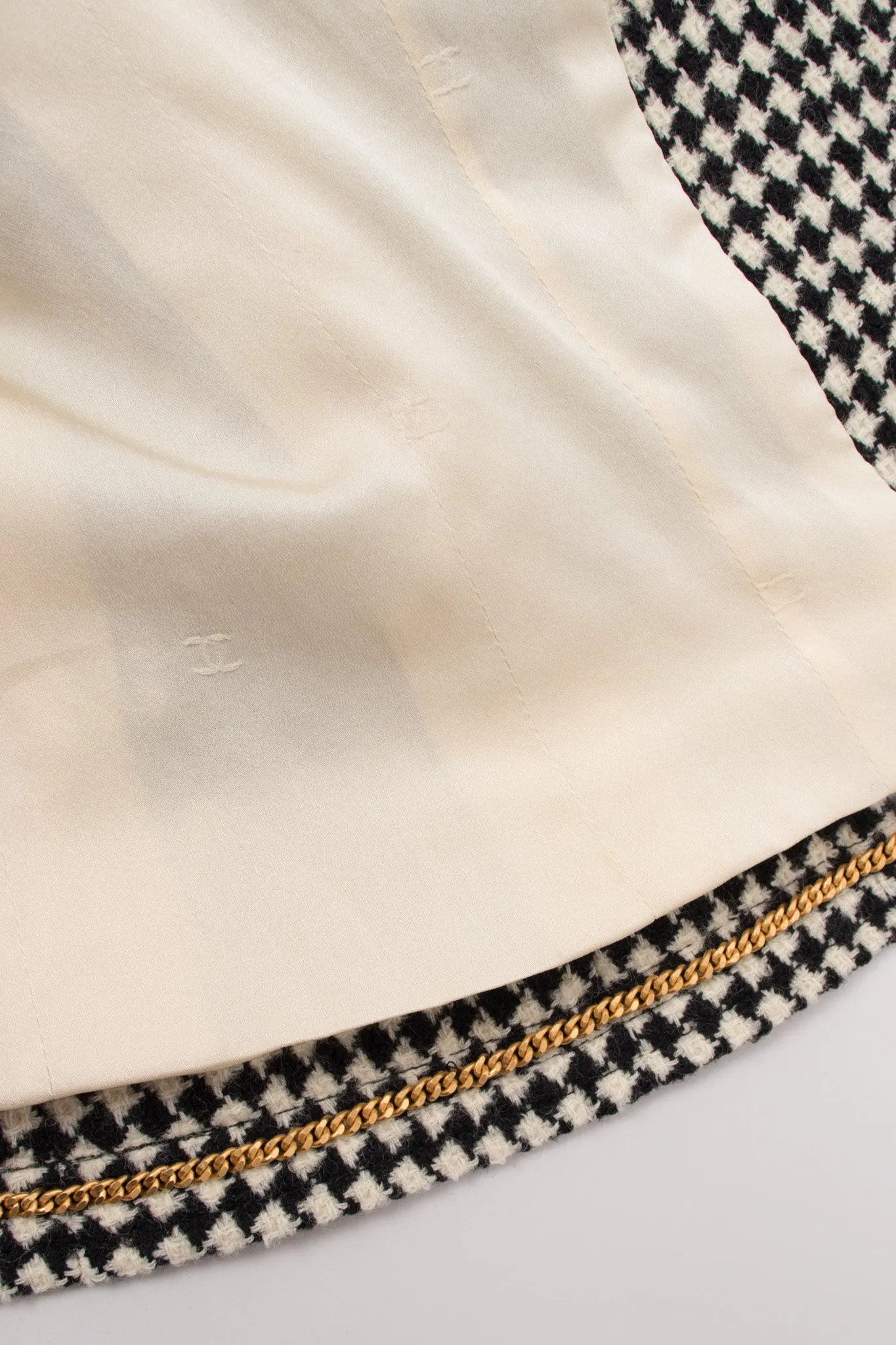 Hook Front Houndstooth Jacket