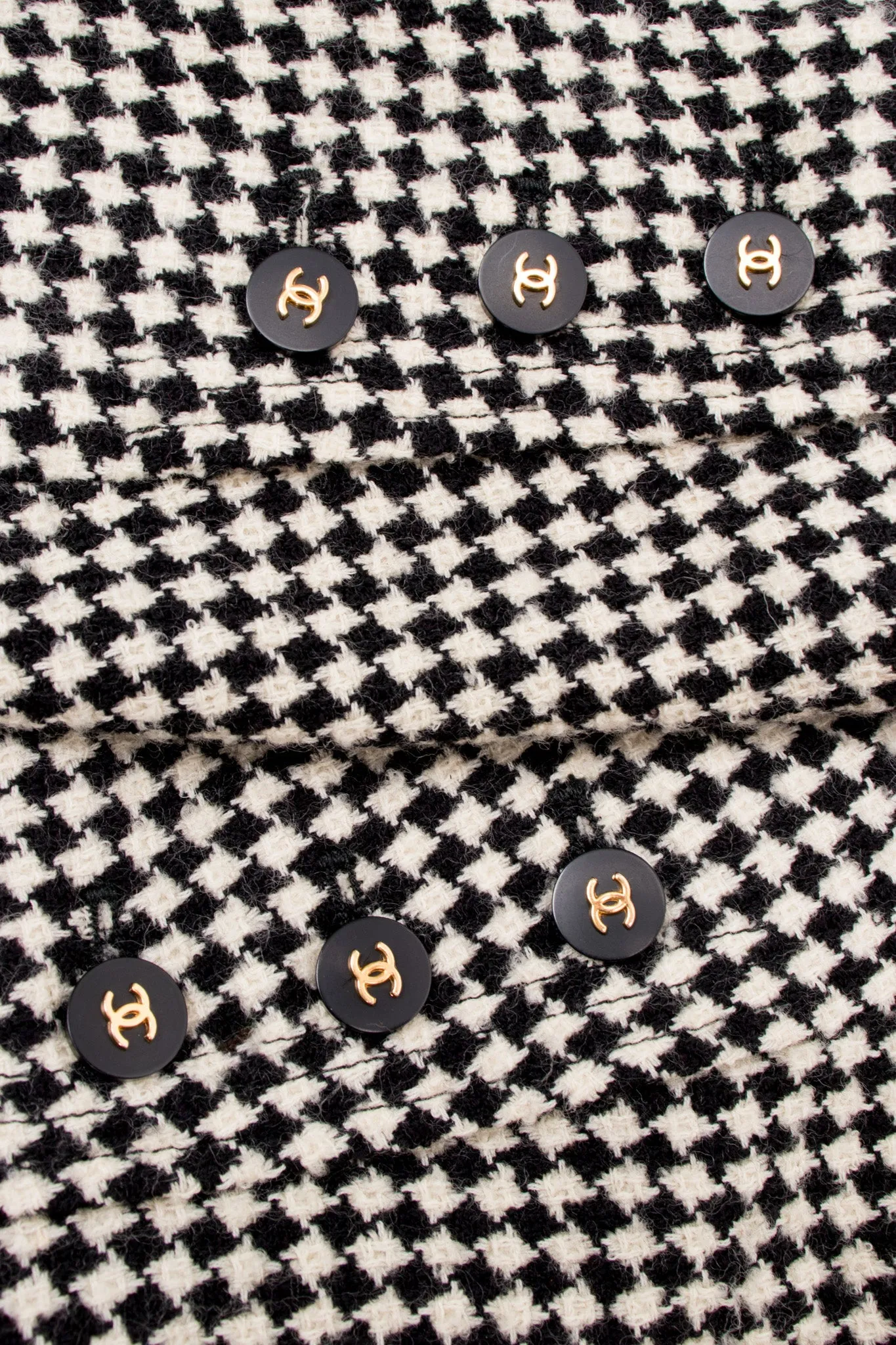 Hook Front Houndstooth Jacket