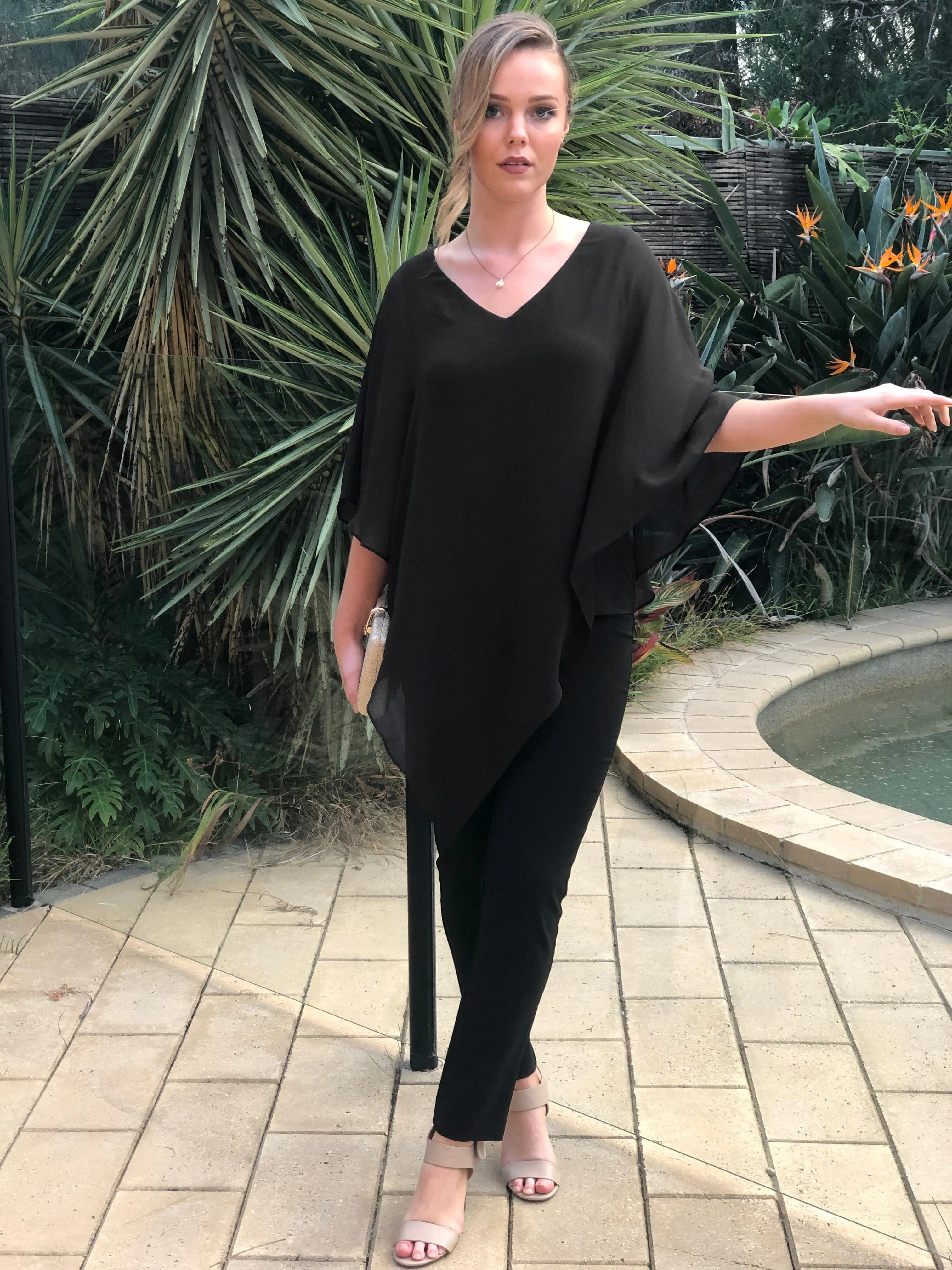 Juno Black Jersey Pants
