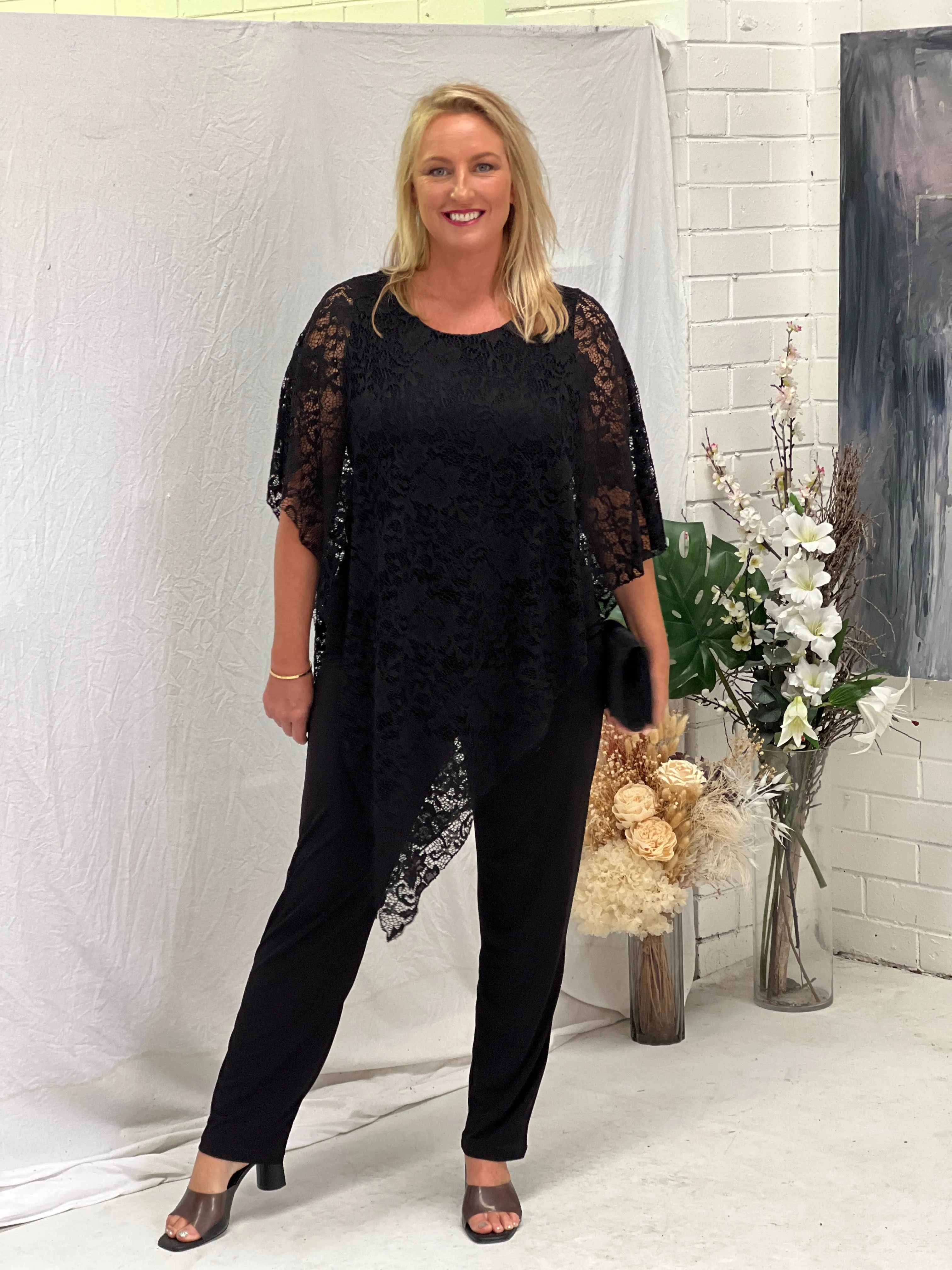 Juno Black Jersey Pants