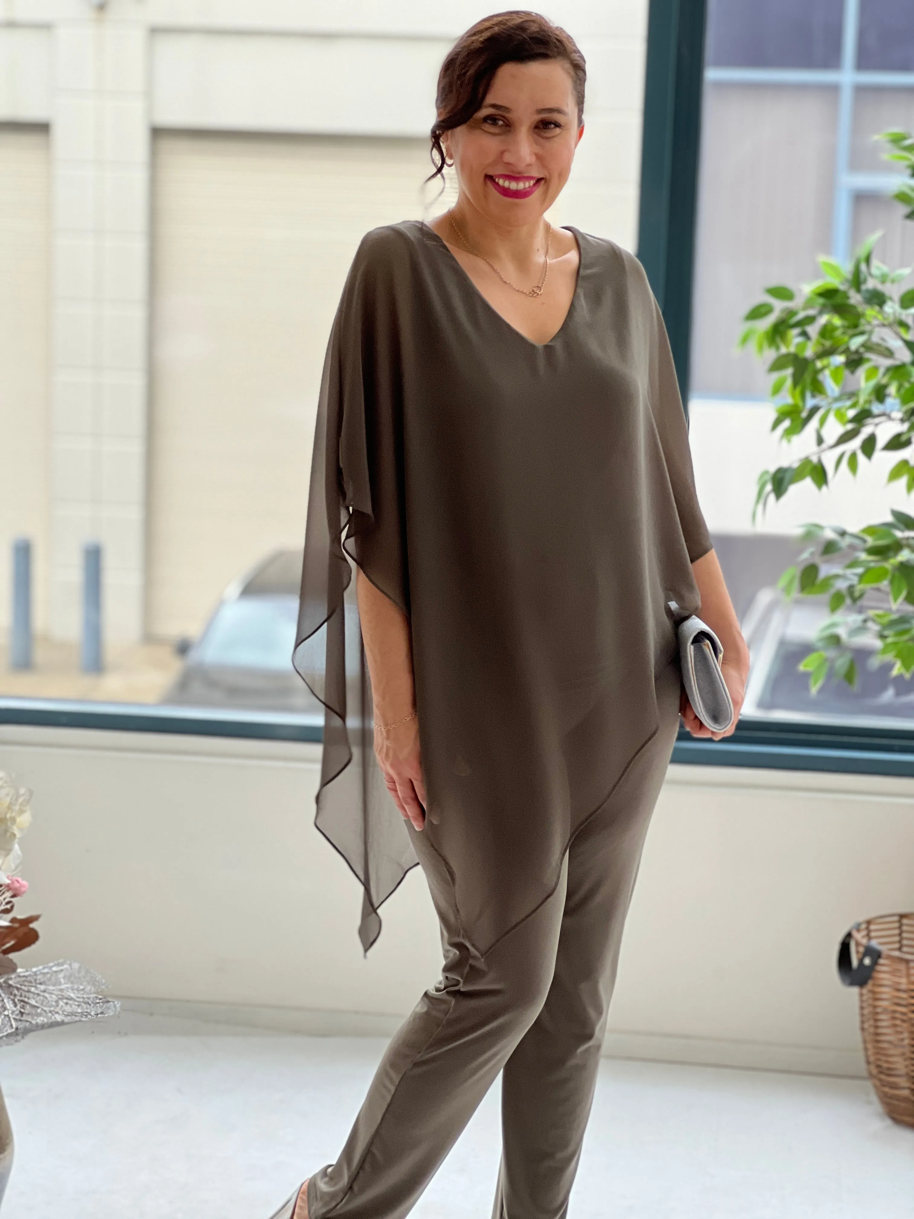 Juno Khaki Jersey Pants