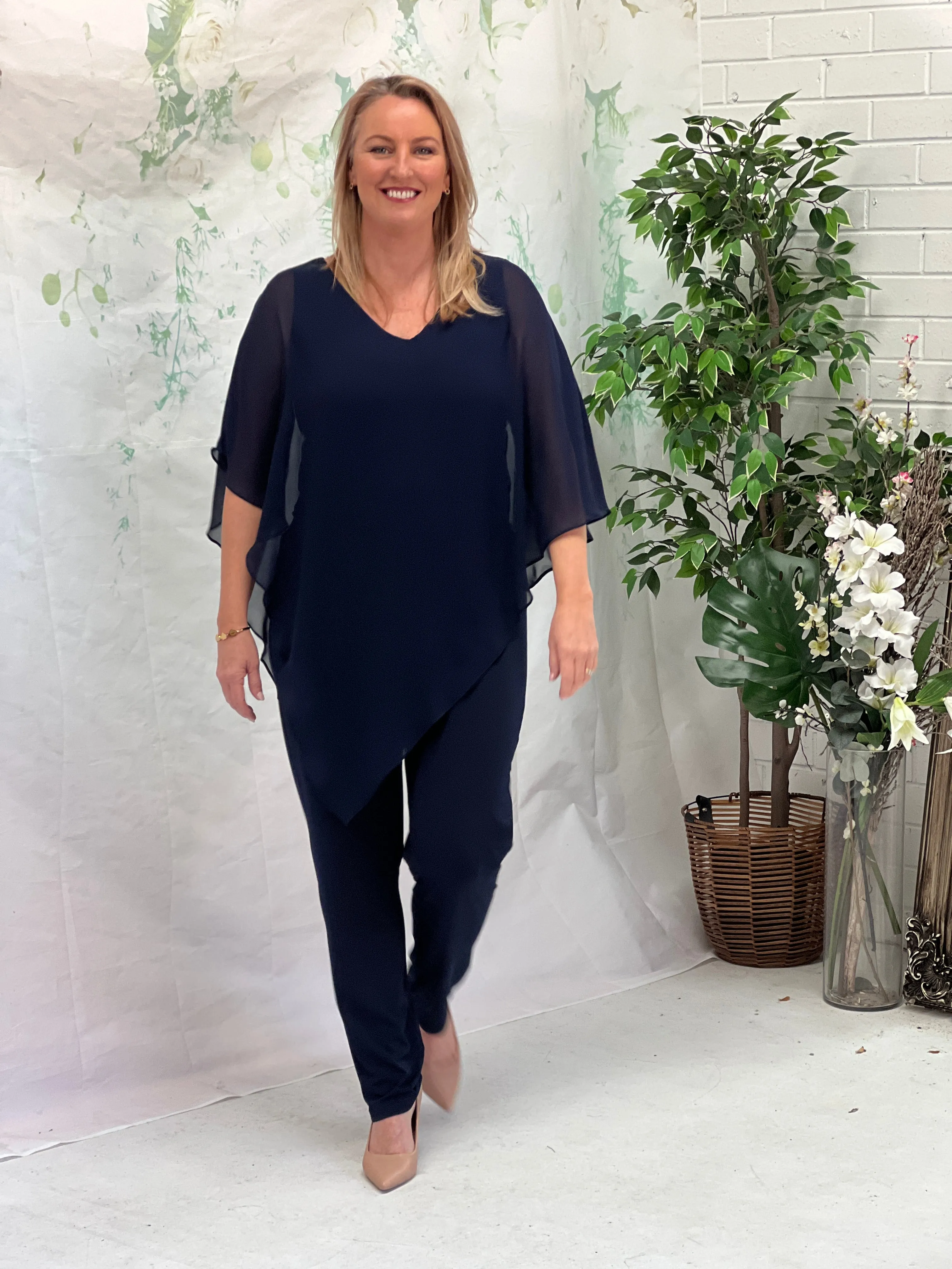 Juno Navy Jersey Pants