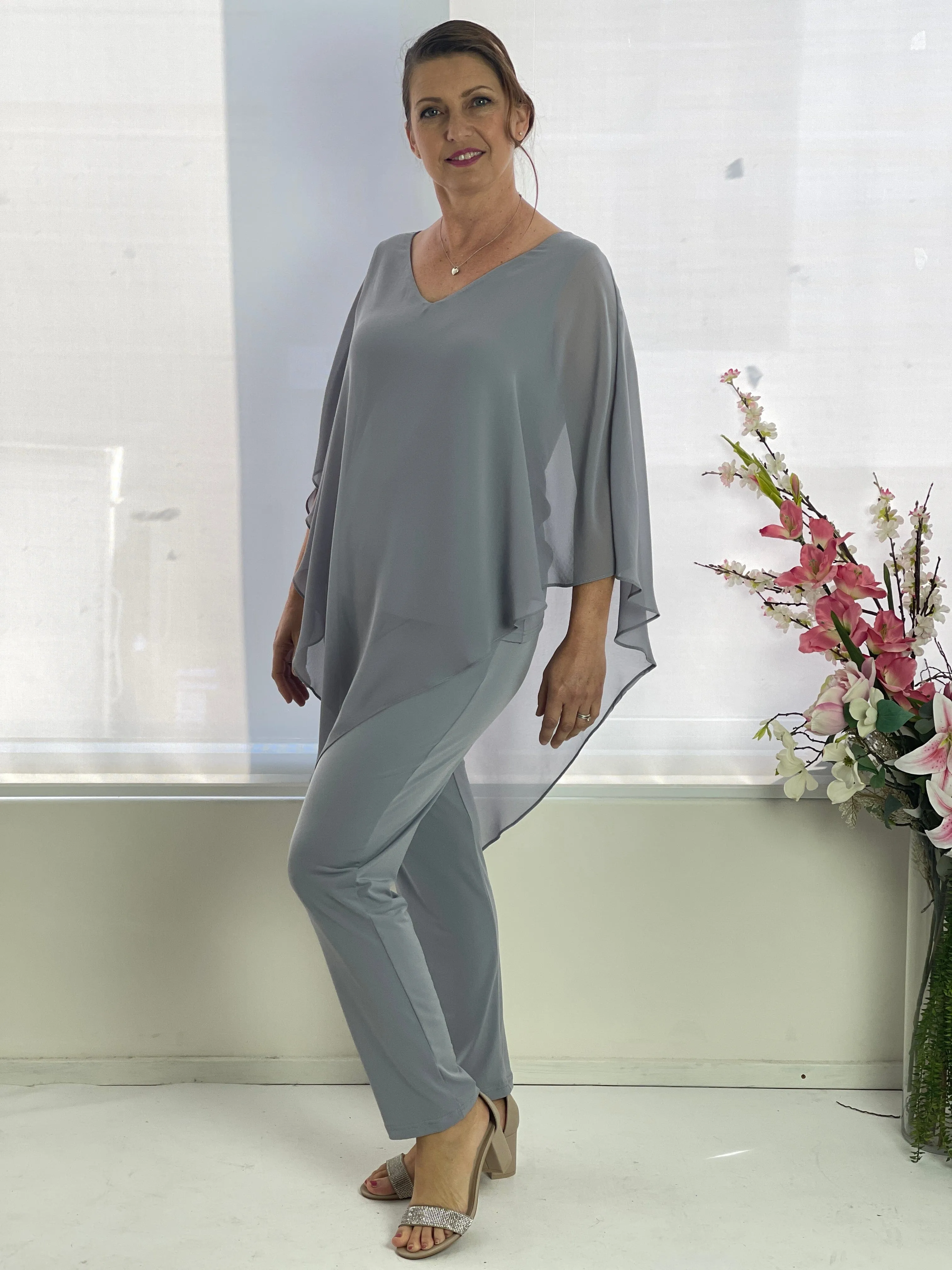 Juno Silver Jersey Pants