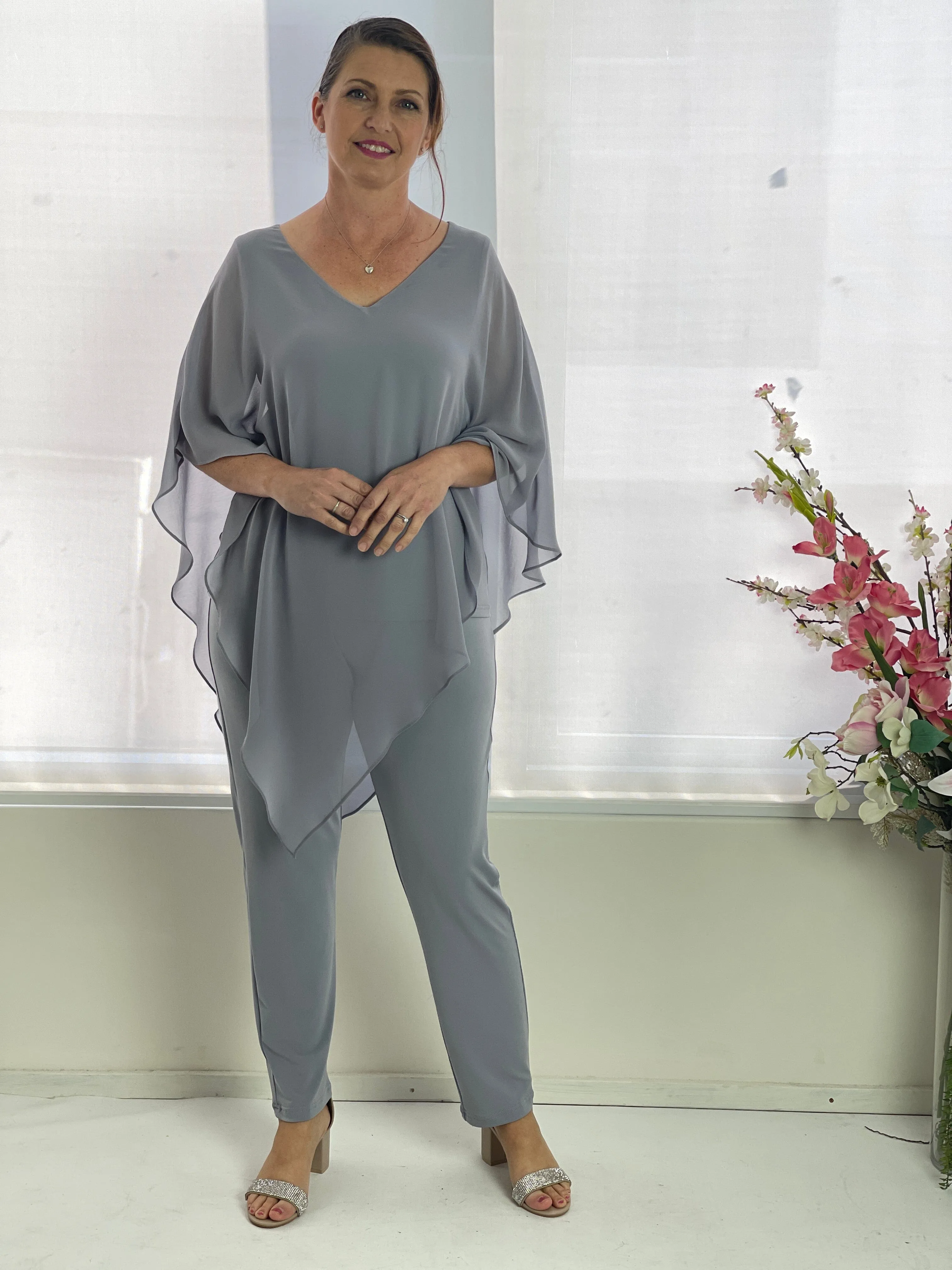 Juno Silver Jersey Pants