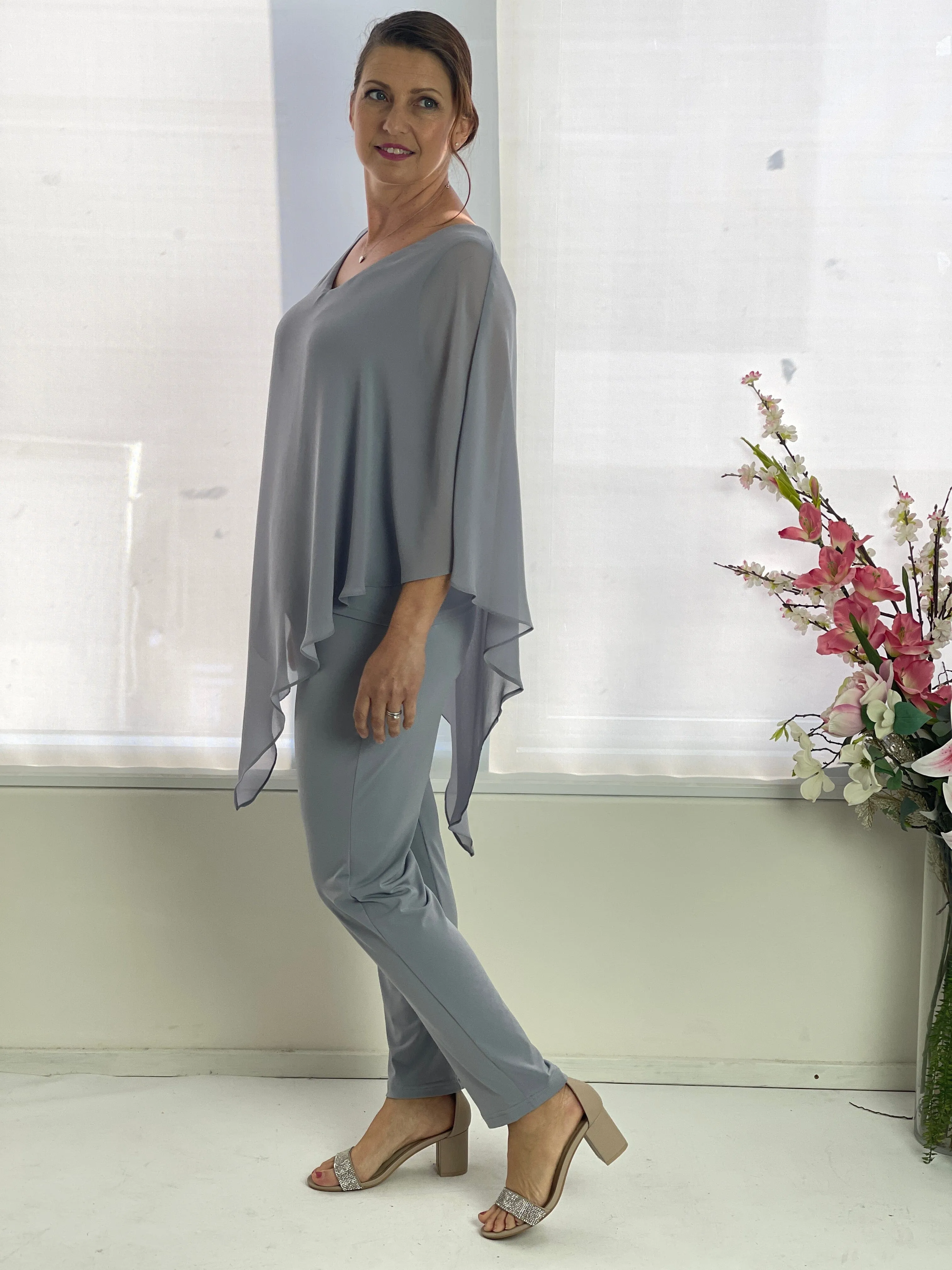 Juno Silver Jersey Pants