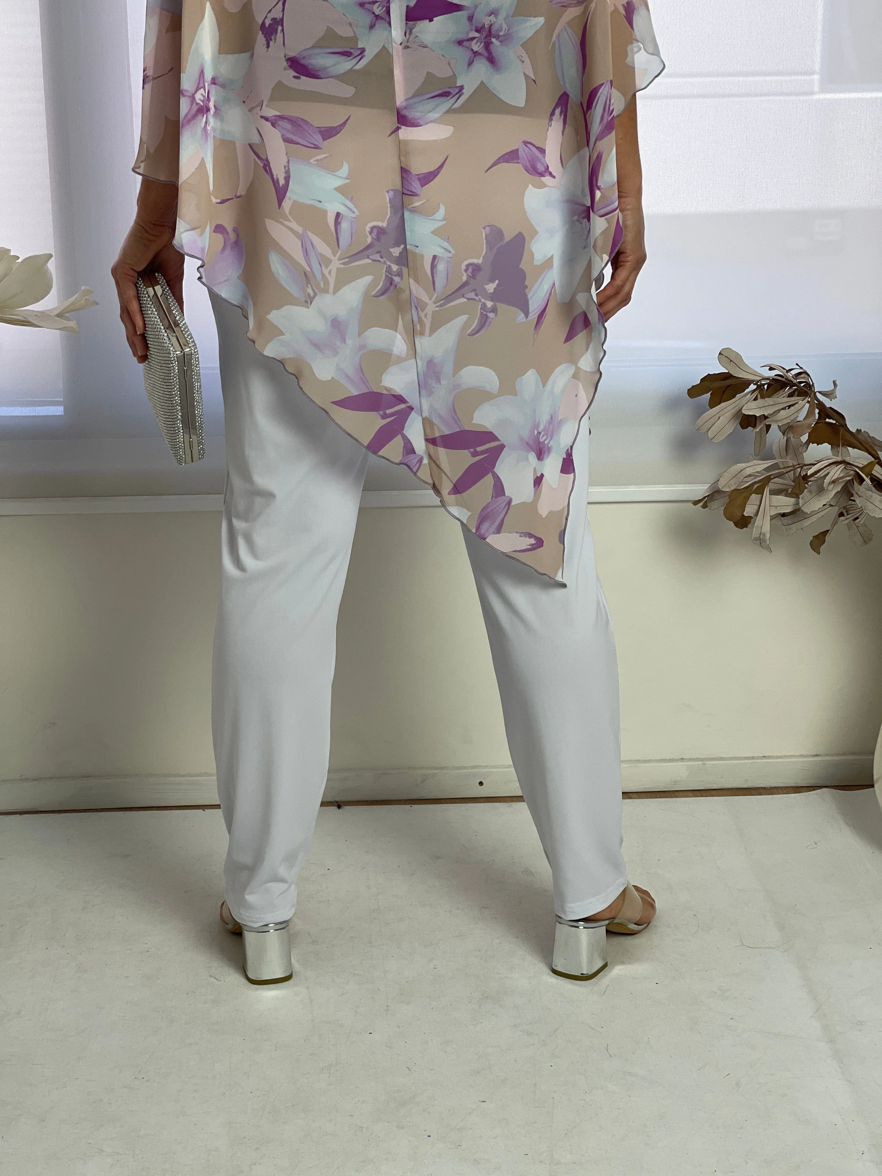 Juno White Jersey Pants