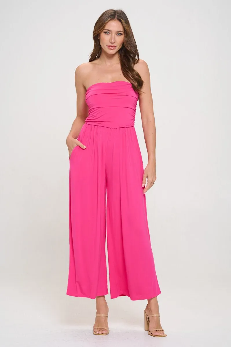 Kara Strapless Knit Jumpsuit