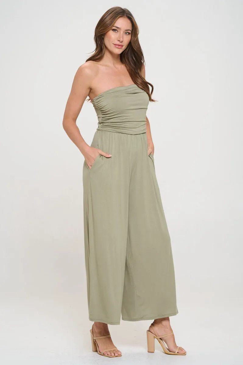 Kara Strapless Knit Jumpsuit