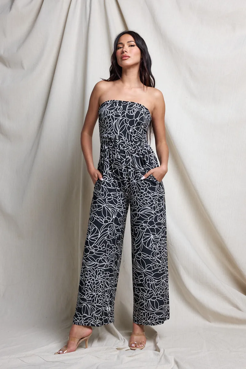 Kara Strapless Knit Jumpsuit