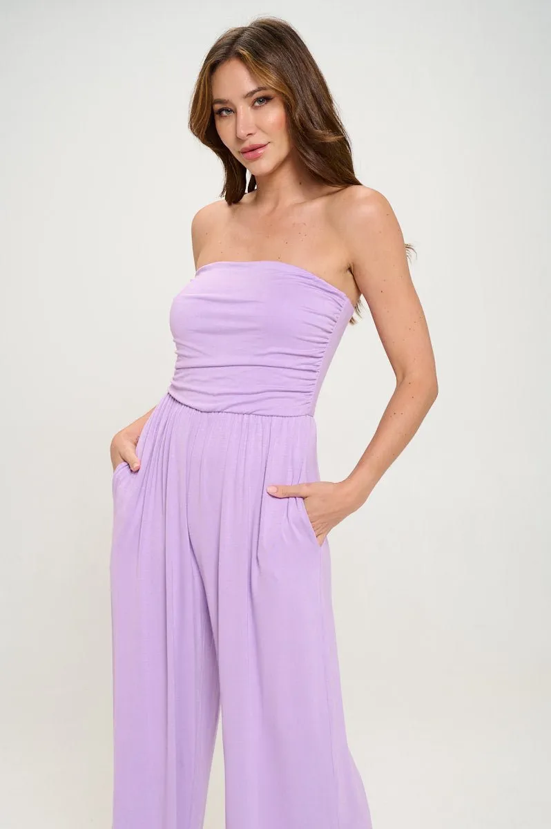 Kara Strapless Knit Jumpsuit