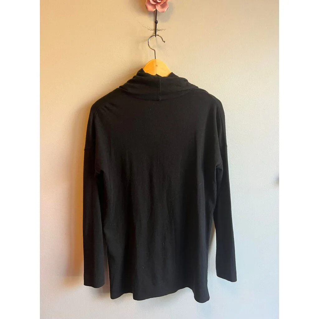 Kinross Cashmere Crossover Neck Pullover - Size Small
