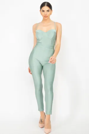 Laveau Cinched Sweetheart Jumpsuit