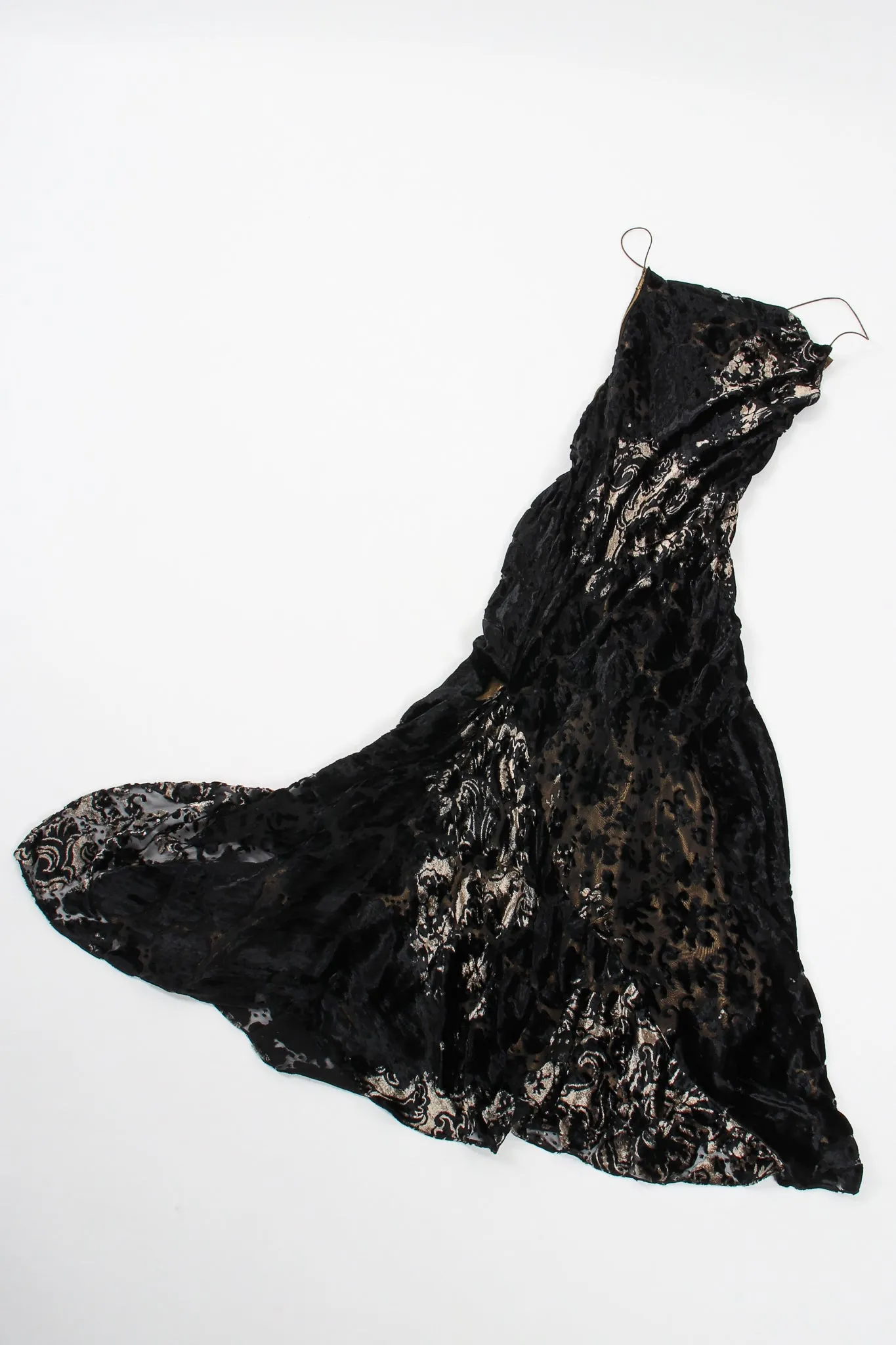 Layered Velvet Burnout Gown