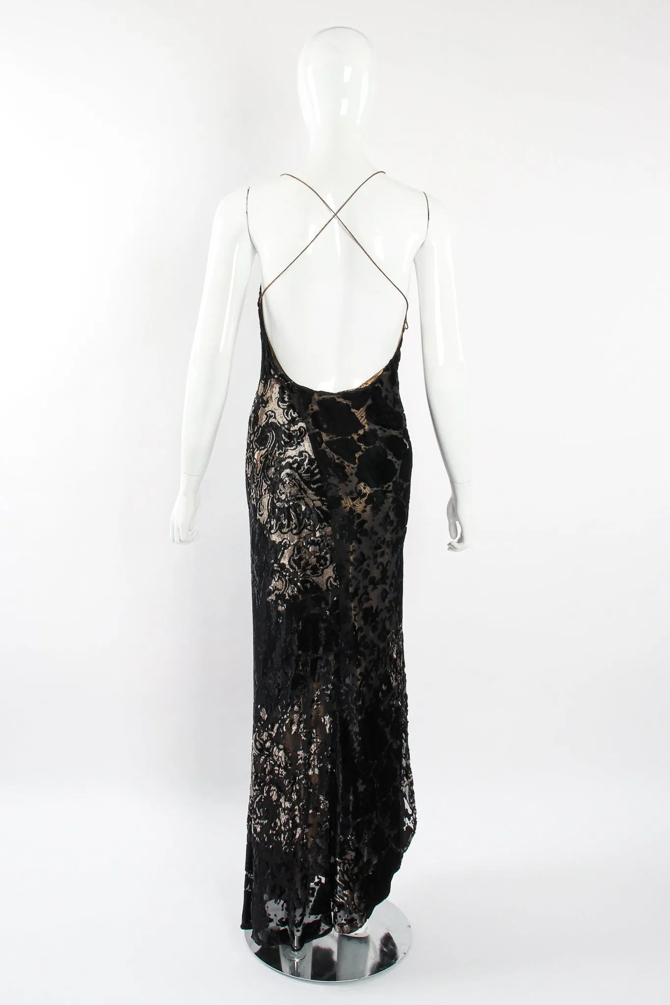 Layered Velvet Burnout Gown