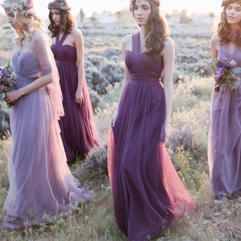 Light Dusty Purple MULTI WAY Sweetheart Tulle Bridesmaid Dress