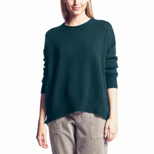Lightweight Textured Cashmere Crew - Seaweed