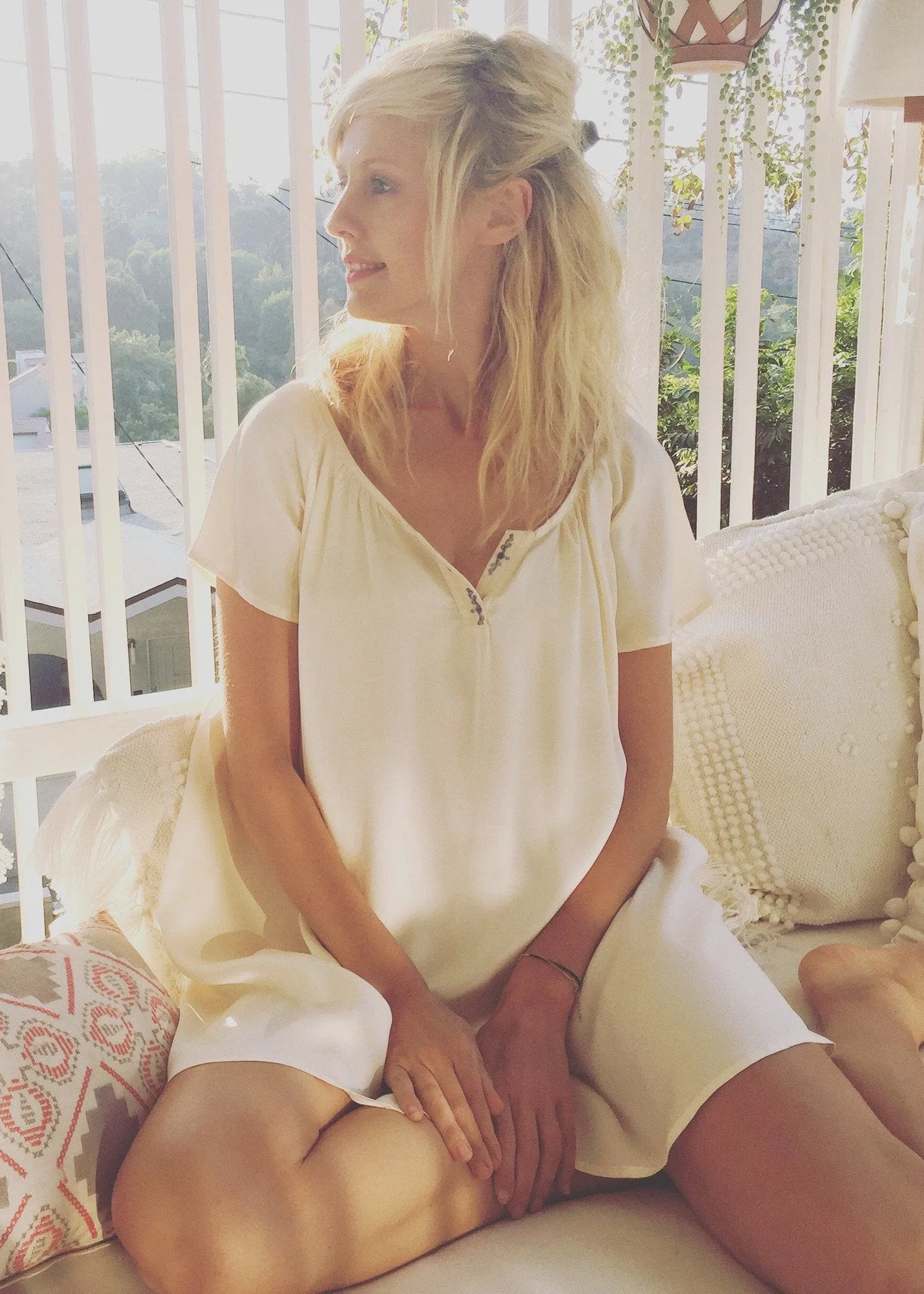 Lilly Nightgown in Ivory Silk