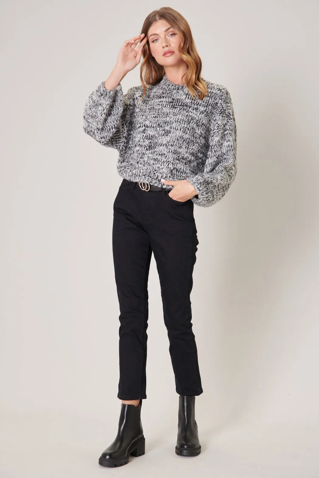 Lola Chunky Knit Cropped Sweater