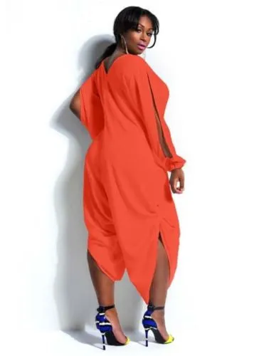 Long Sleeve Harem Romper Playsuit  Plus Size 5 Colors