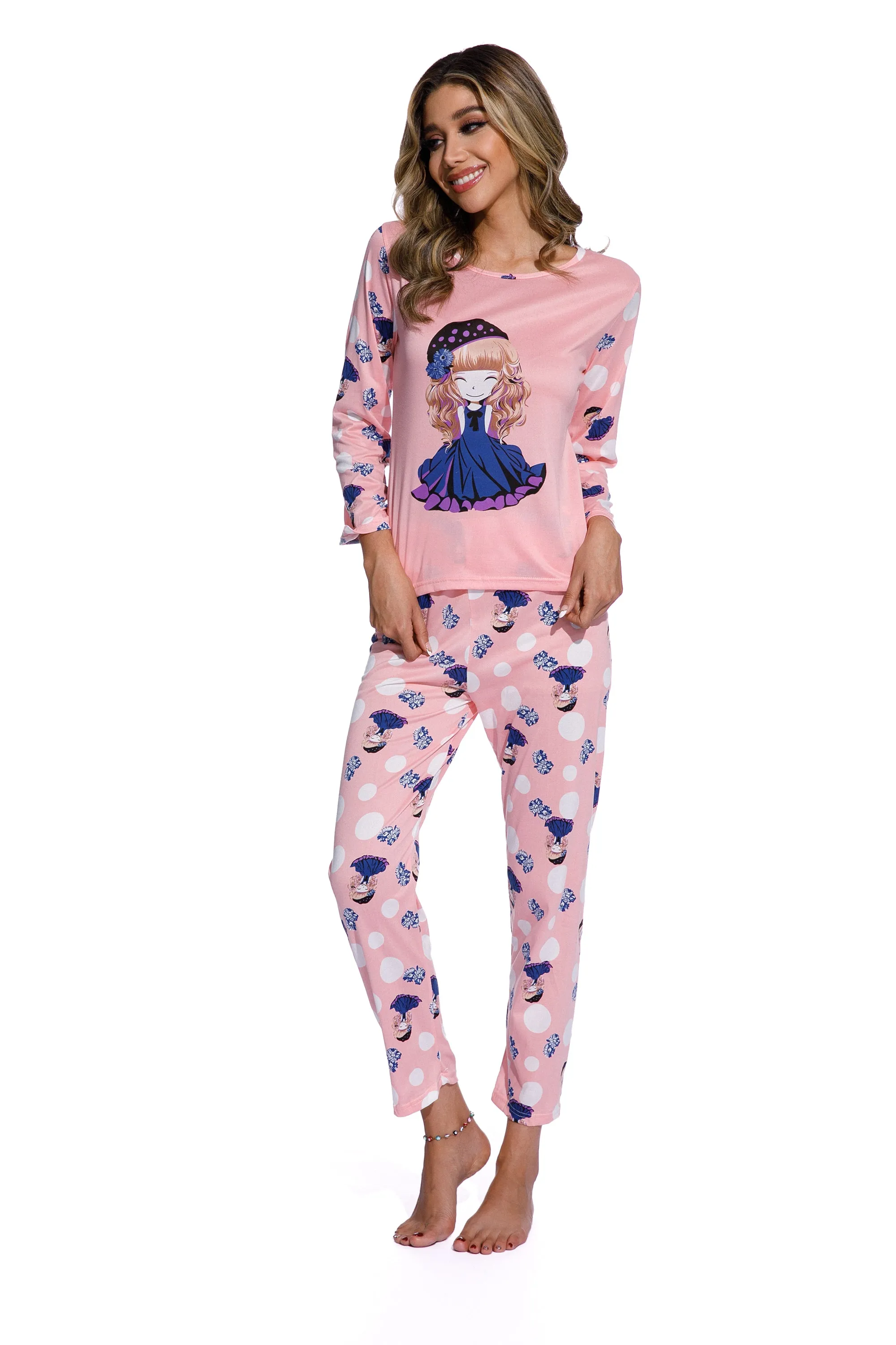 Long Sleeve Princess print Home wear Suit