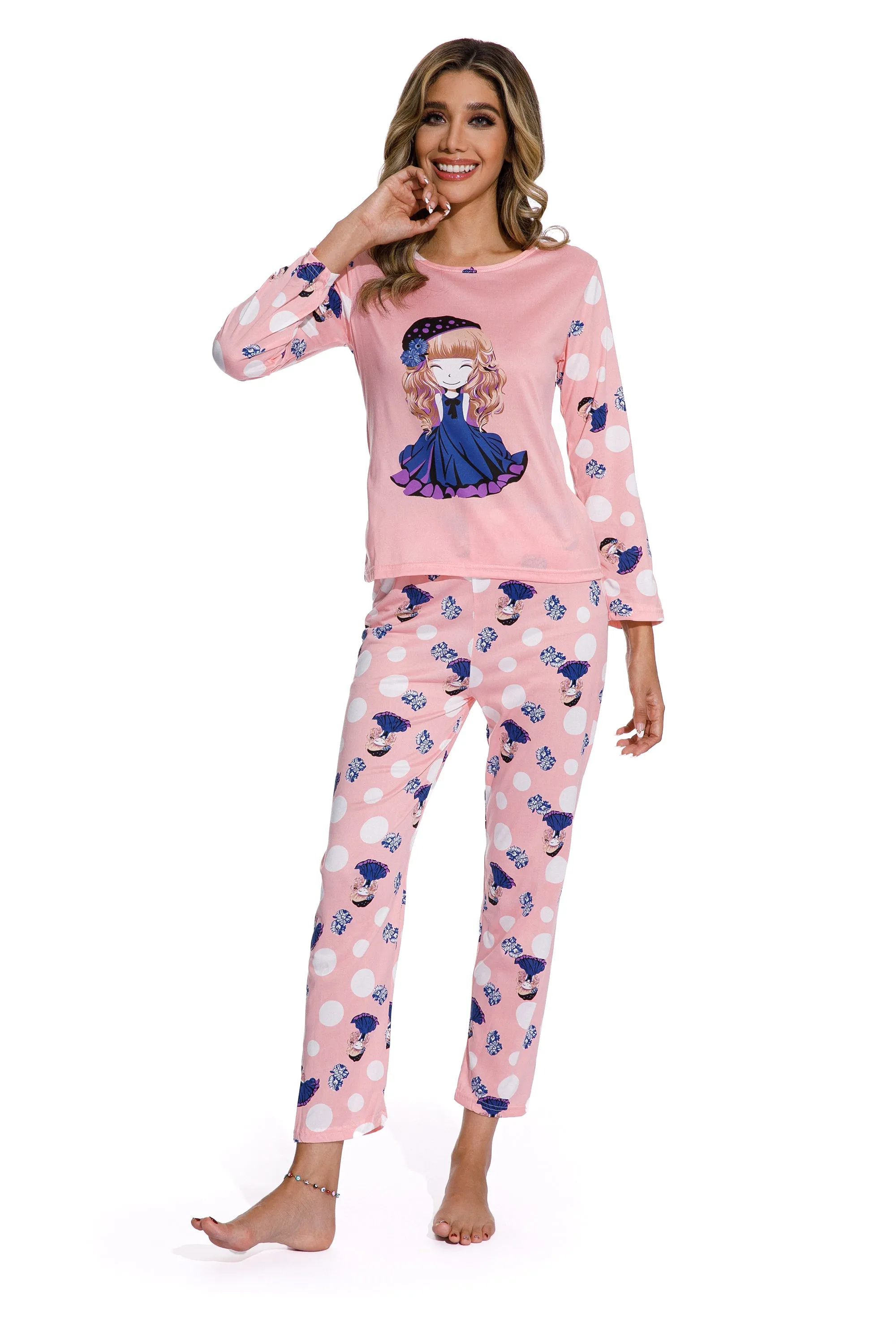 Long Sleeve Princess print Home wear Suit