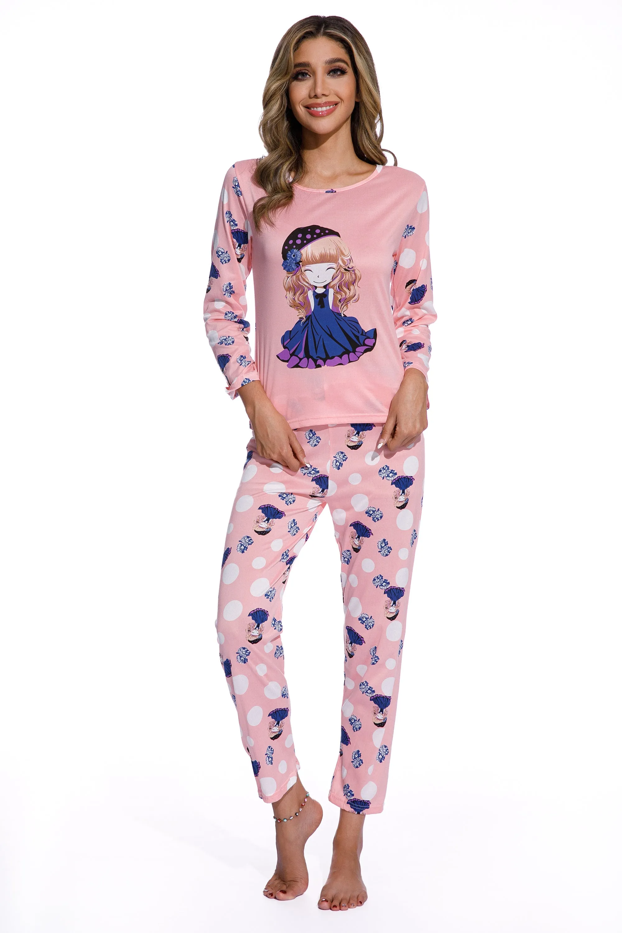 Long Sleeve Princess print Home wear Suit