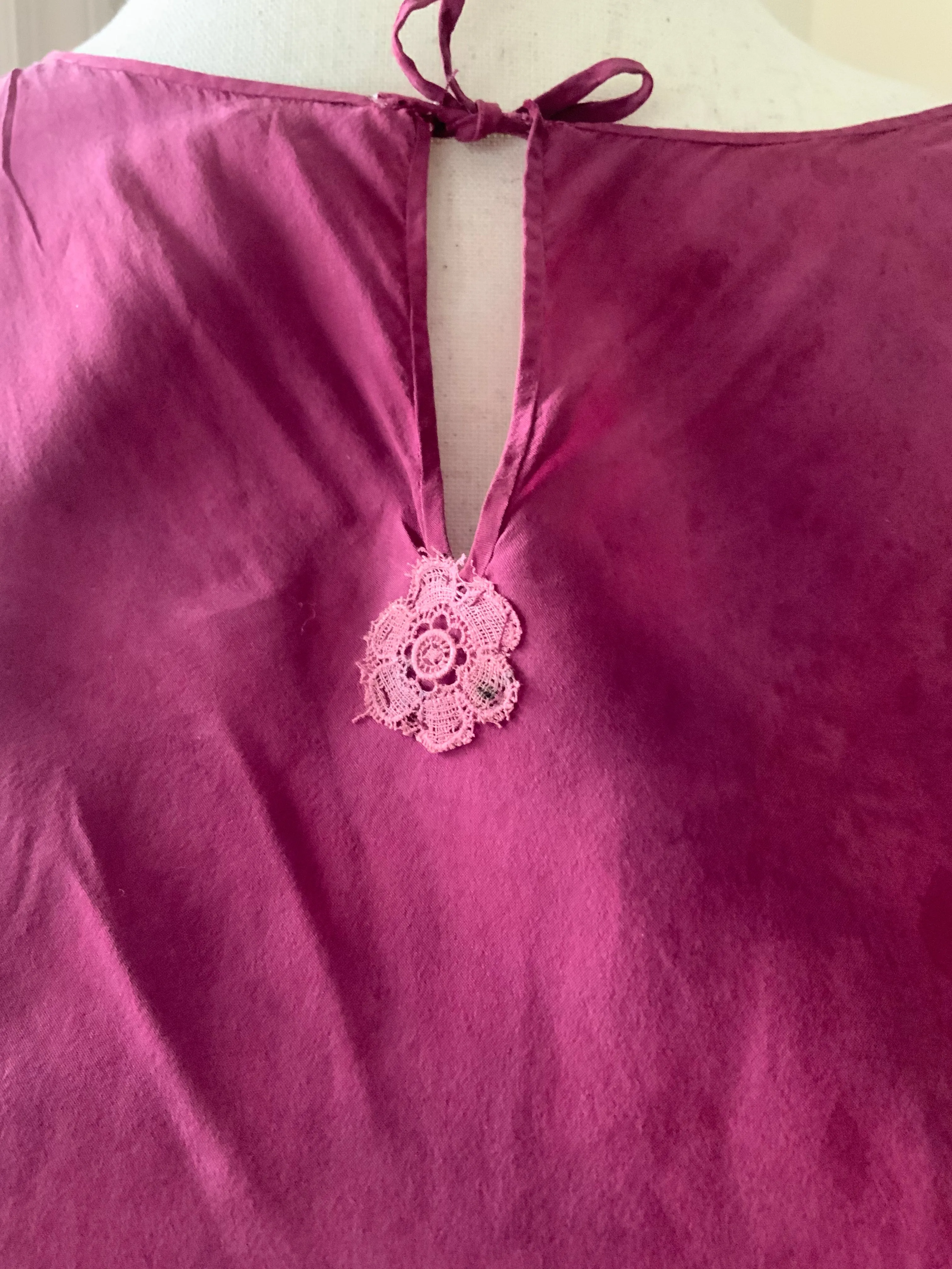 Long Sleeve Silk Nightgown - 20s - 20I
